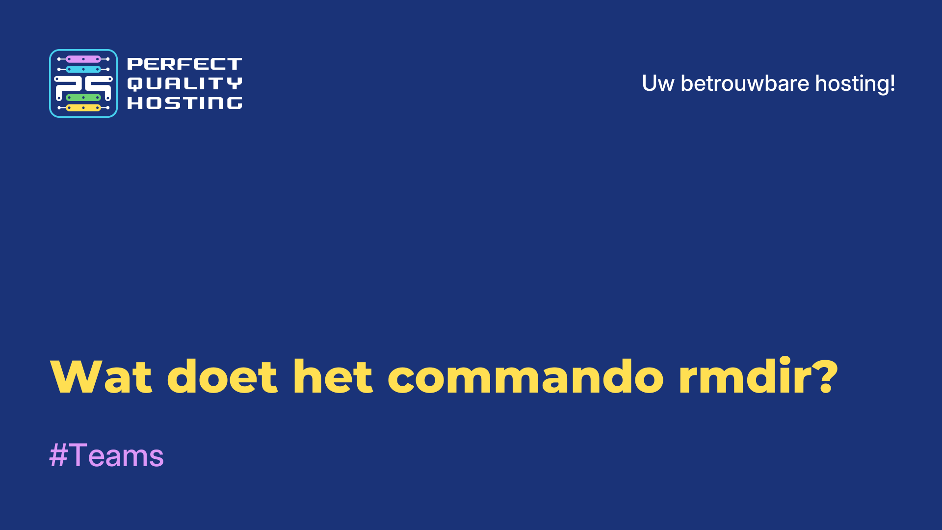 Wat doet het commando rmdir?