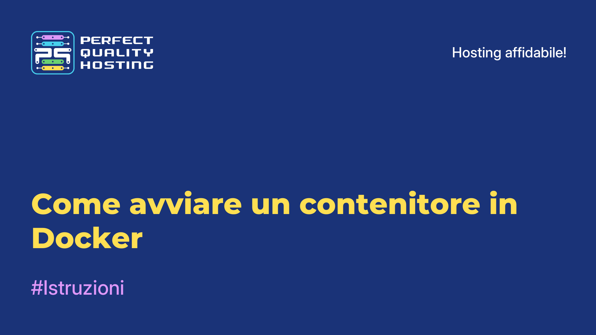 Come avviare un contenitore in Docker