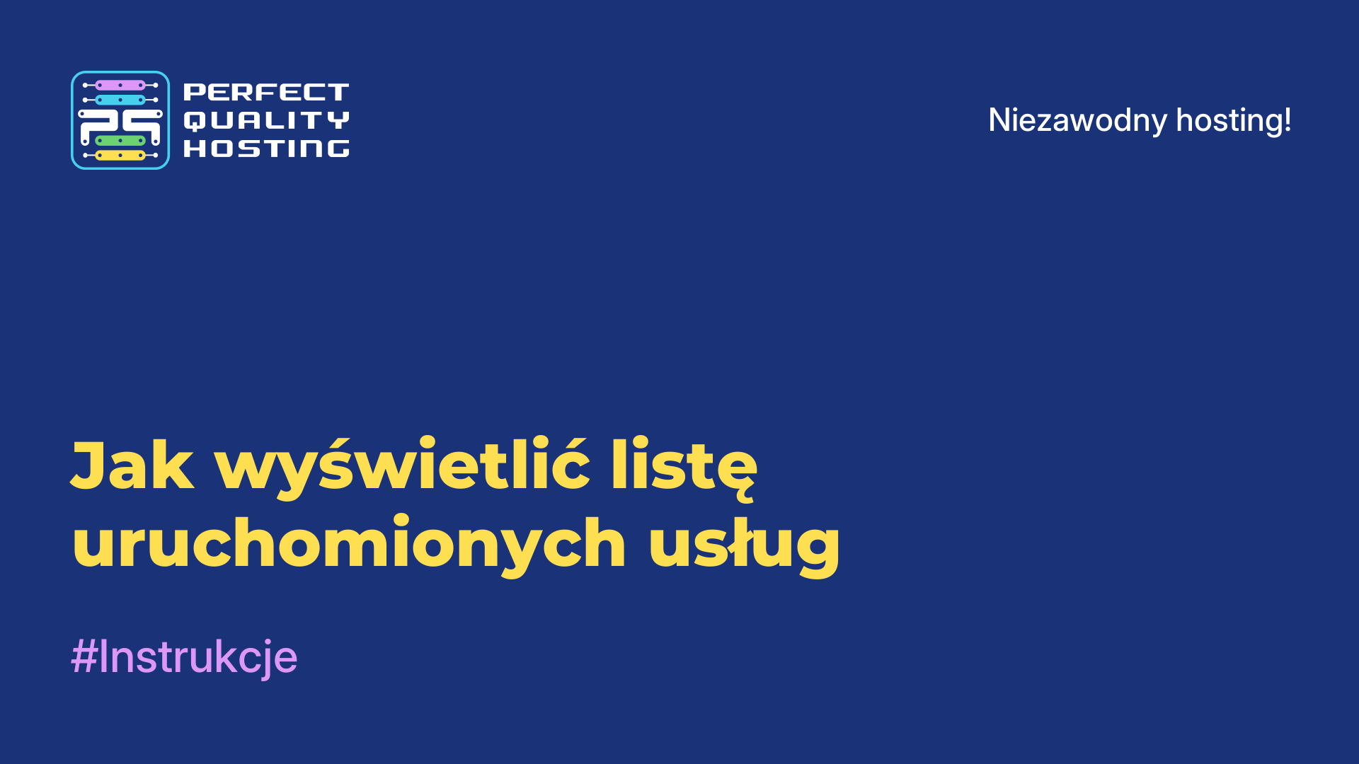 Jak wyświetlić listę uruchomionych usług