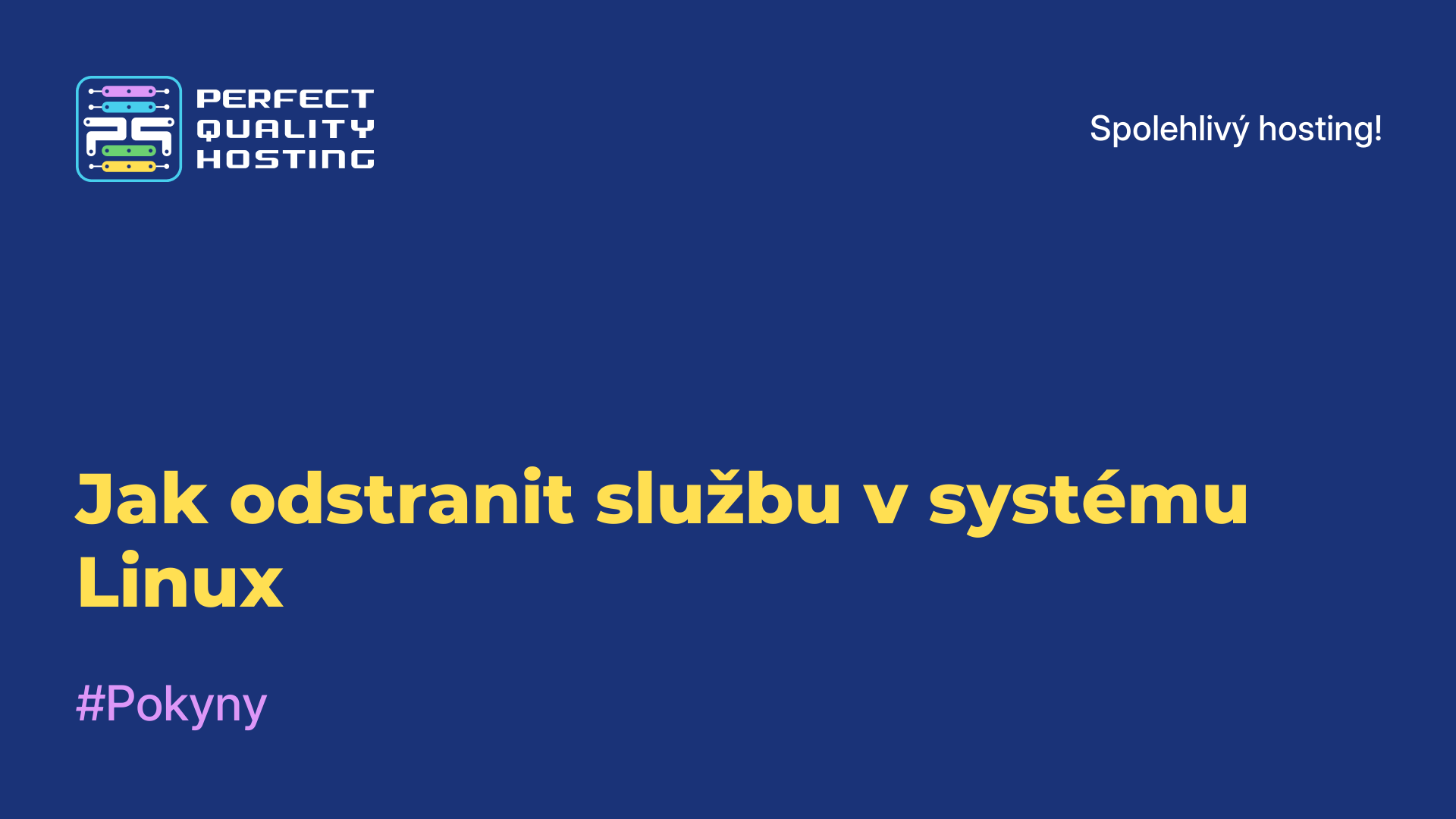 Jak odstranit službu v systému Linux