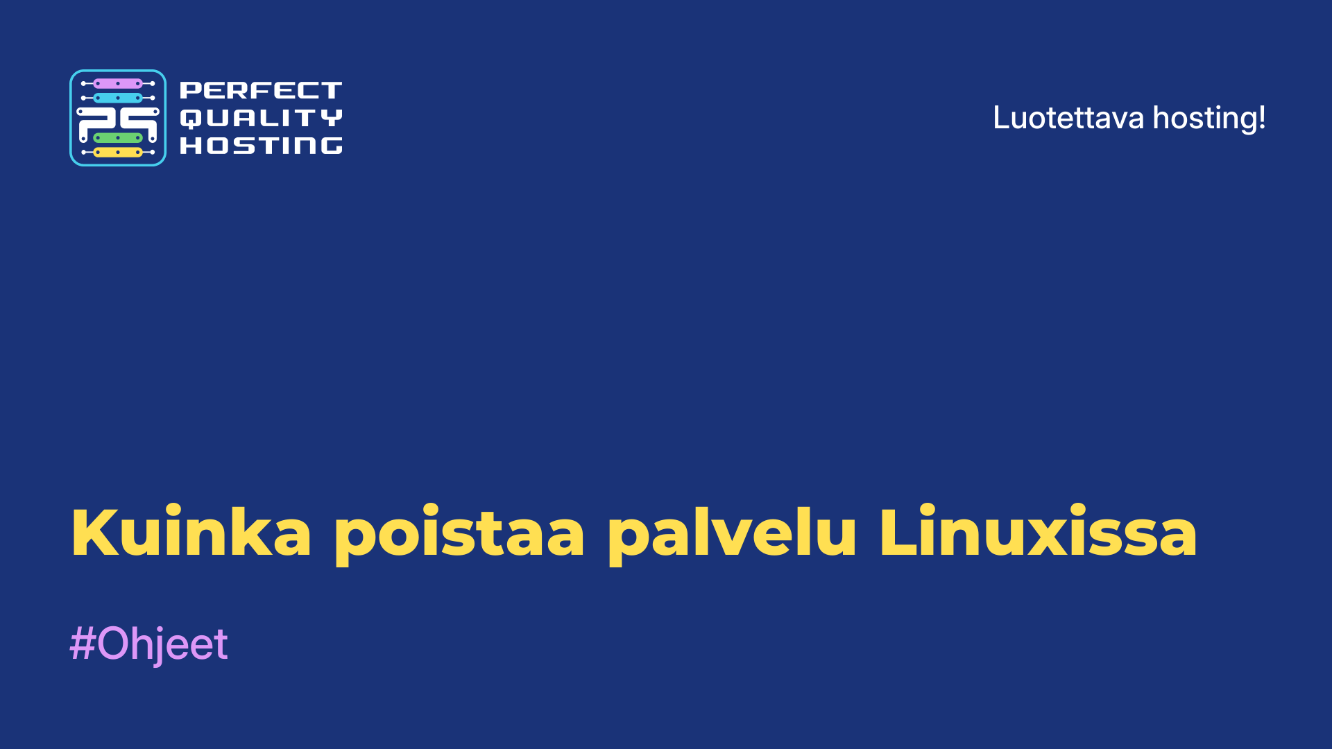 Kuinka poistaa palvelu Linuxissa