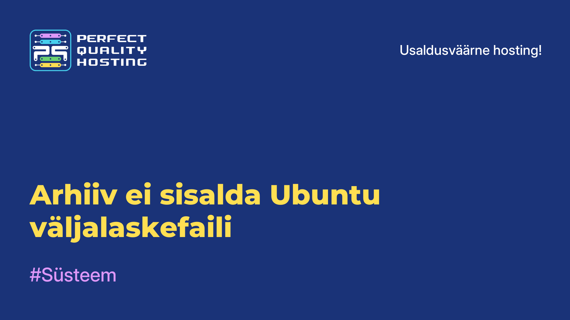 Arhiiv ei sisalda Ubuntu väljalaskefaili