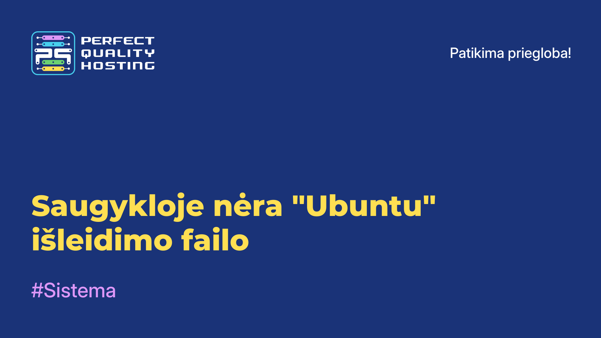 Saugykloje nėra "Ubuntu" išleidimo failo