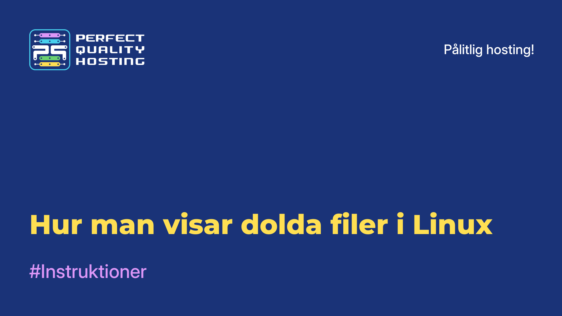 Hur man visar dolda filer i Linux