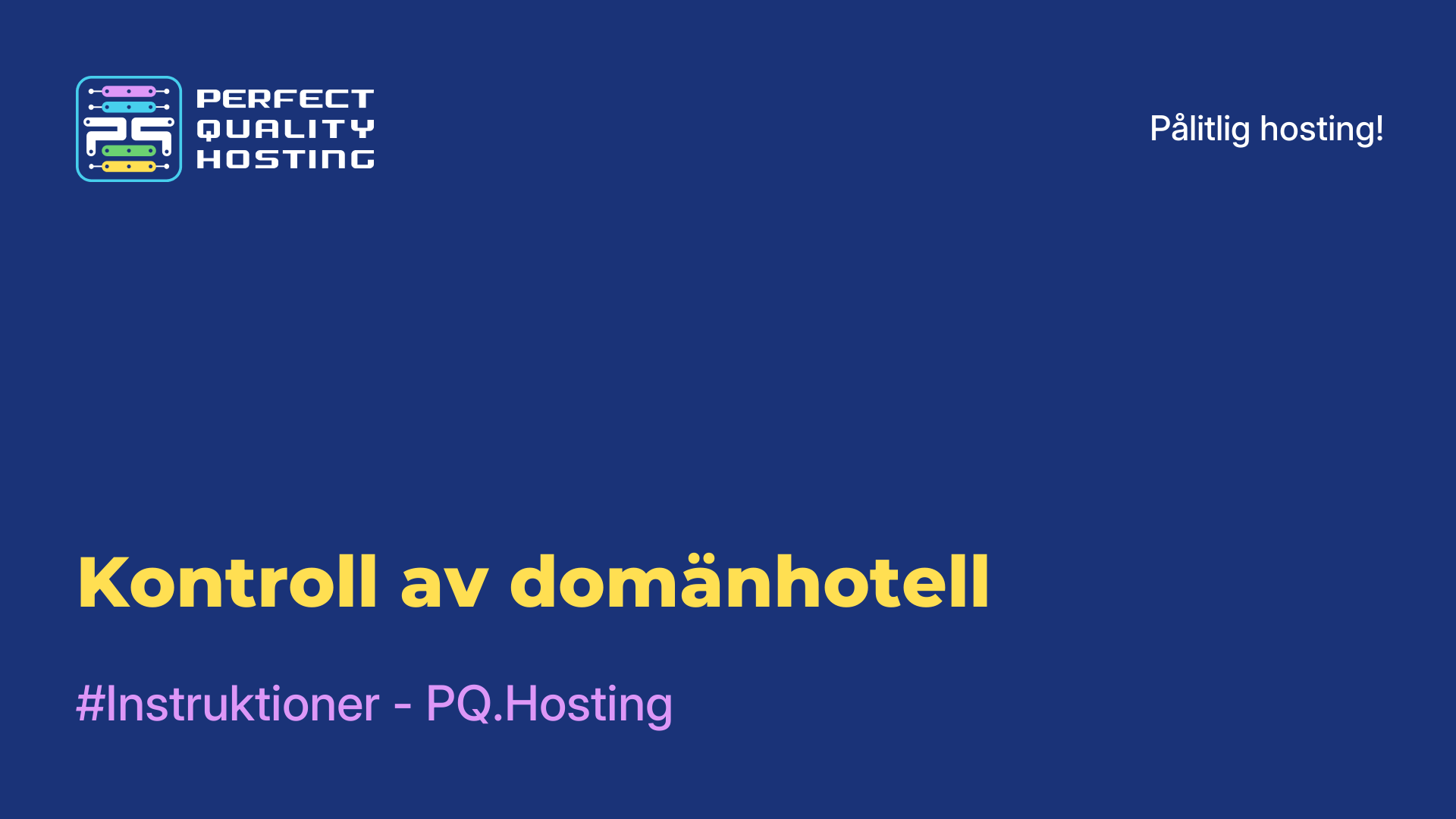 Kontroll av domänhotell