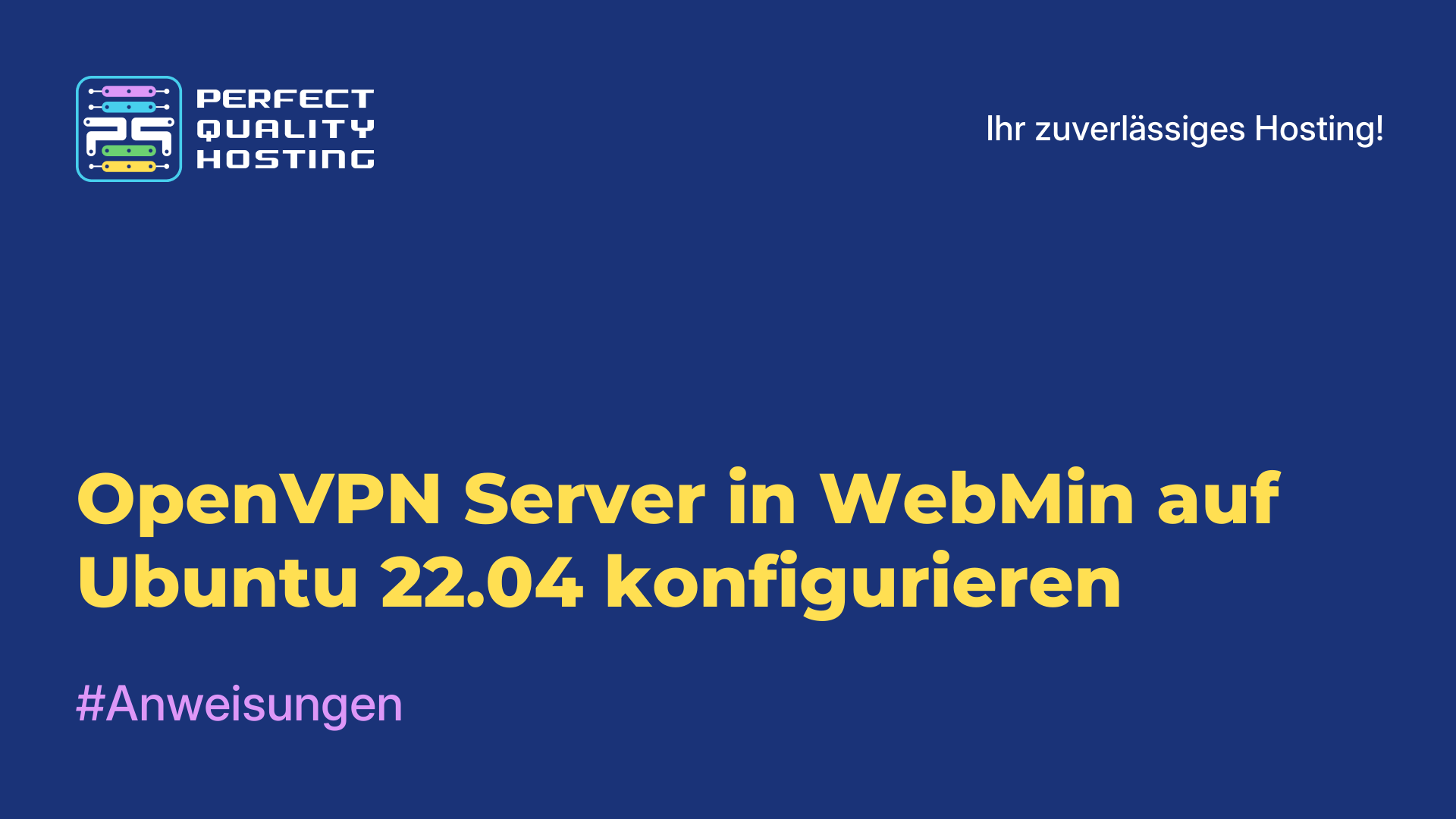 OpenVPN-Server in WebMin auf Ubuntu 22.04 konfigurieren