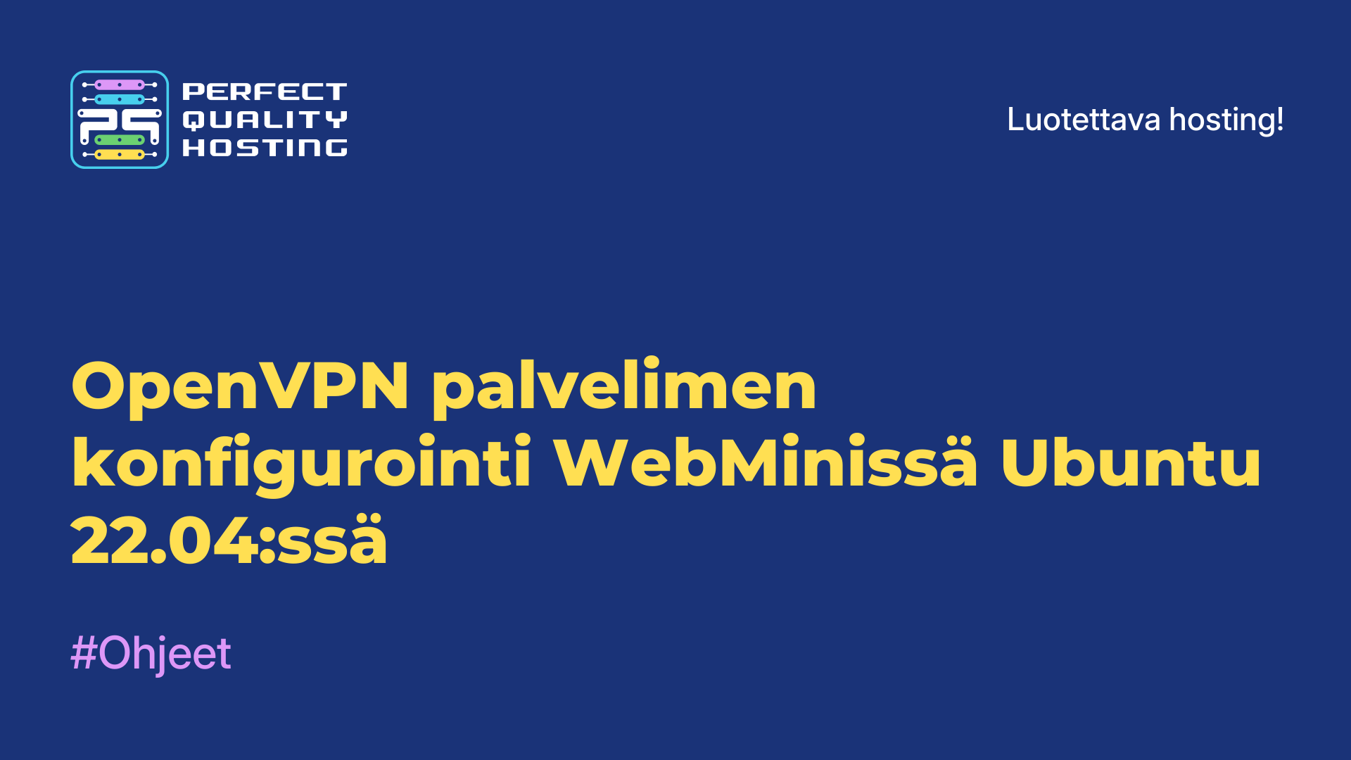 OpenVPN-palvelimen konfigurointi WebMinissä Ubuntu 22.04:ssä