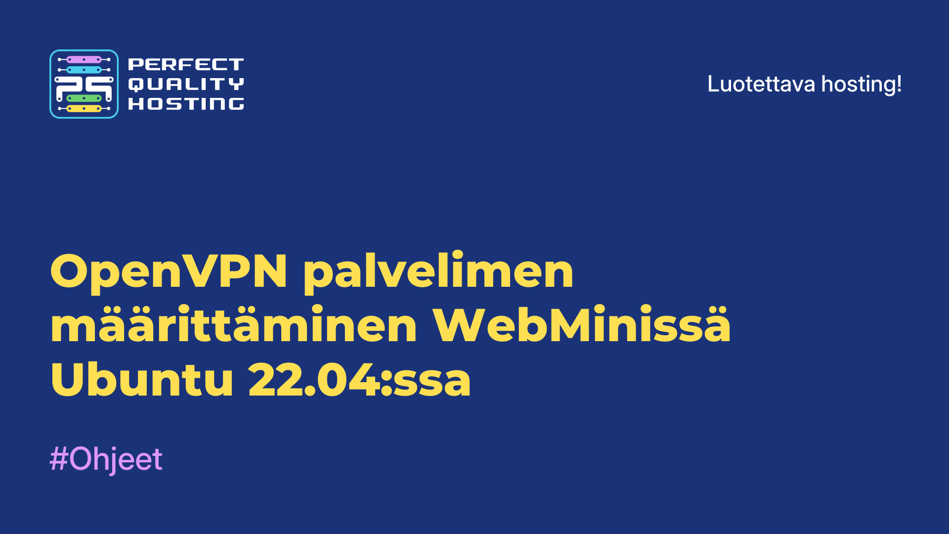 OpenVPN-palvelimen määrittäminen WebMinissä Ubuntu 22.04:ssa