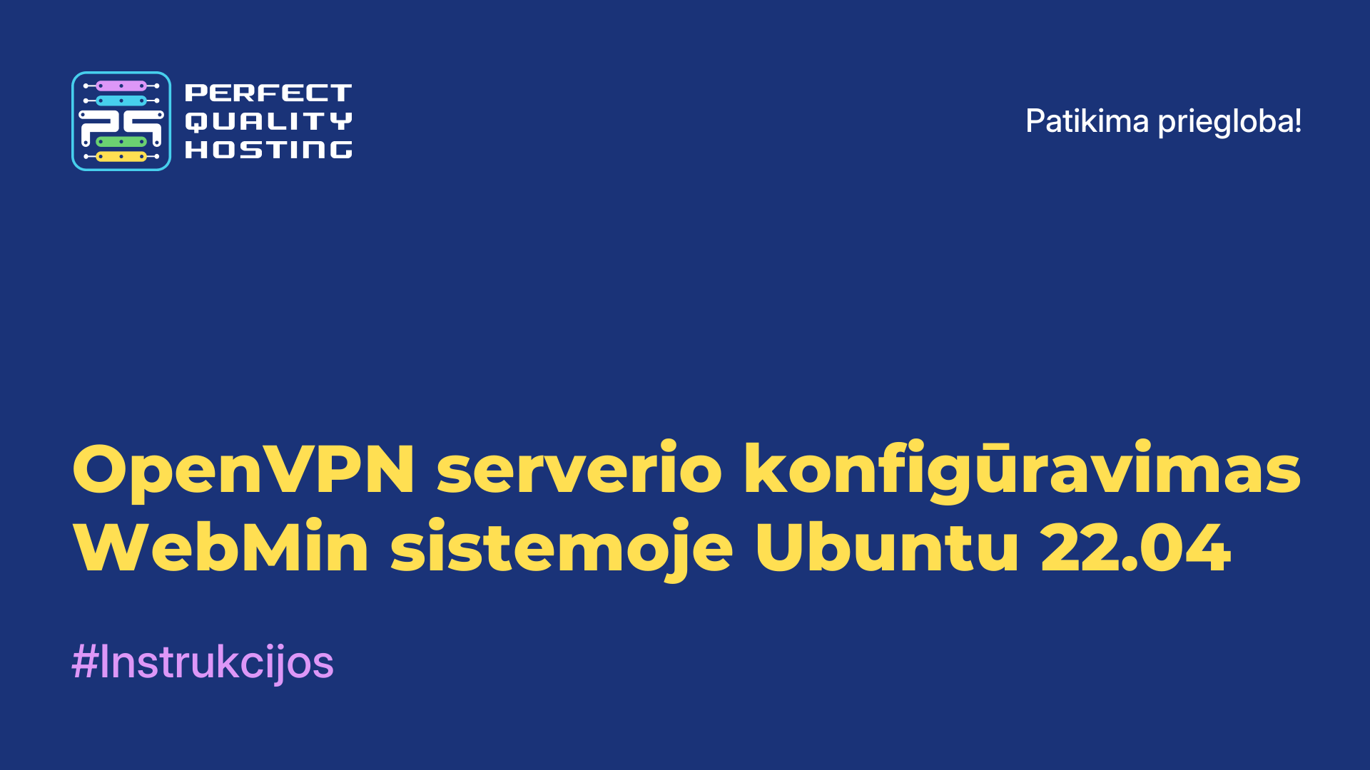 OpenVPN serverio konfigūravimas WebMin sistemoje Ubuntu 22.04