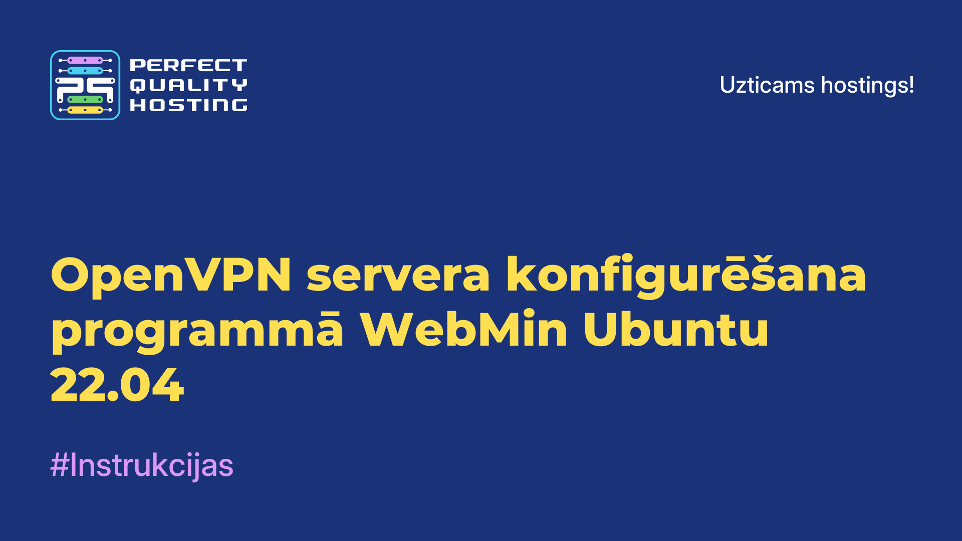 OpenVPN servera konfigurēšana programmā WebMin Ubuntu 22.04