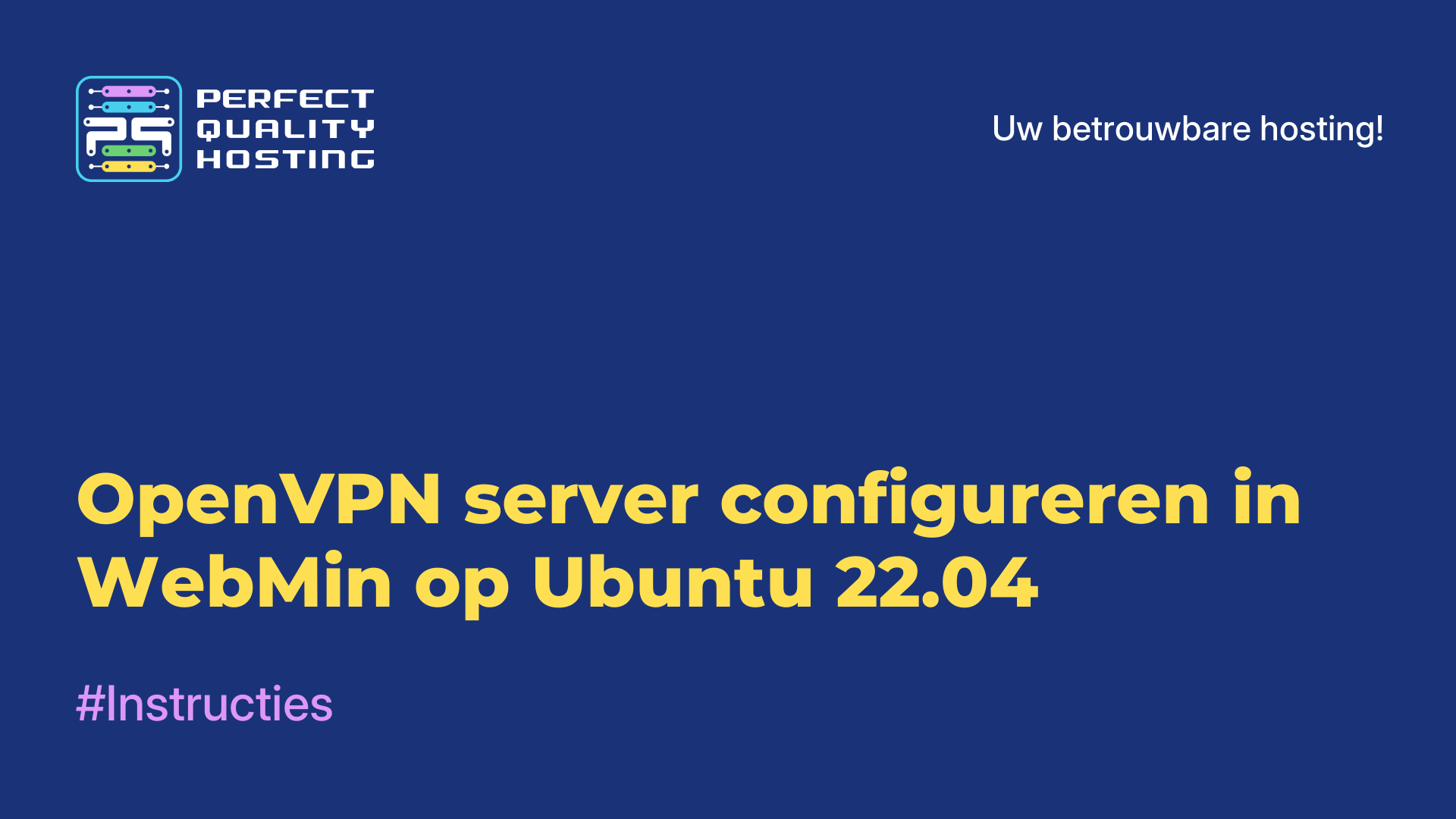 OpenVPN-server configureren in WebMin op Ubuntu 22.04