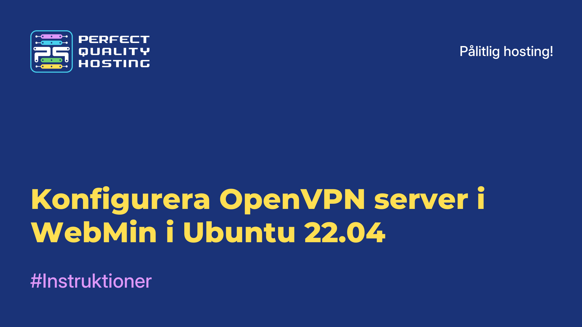 Konfigurera OpenVPN-server i WebMin i Ubuntu 22.04