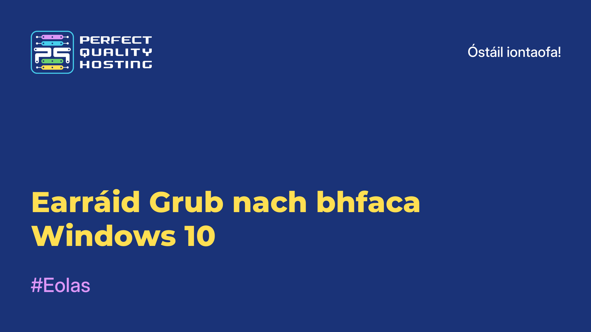 Earráid Grub nach bhfaca Windows 10