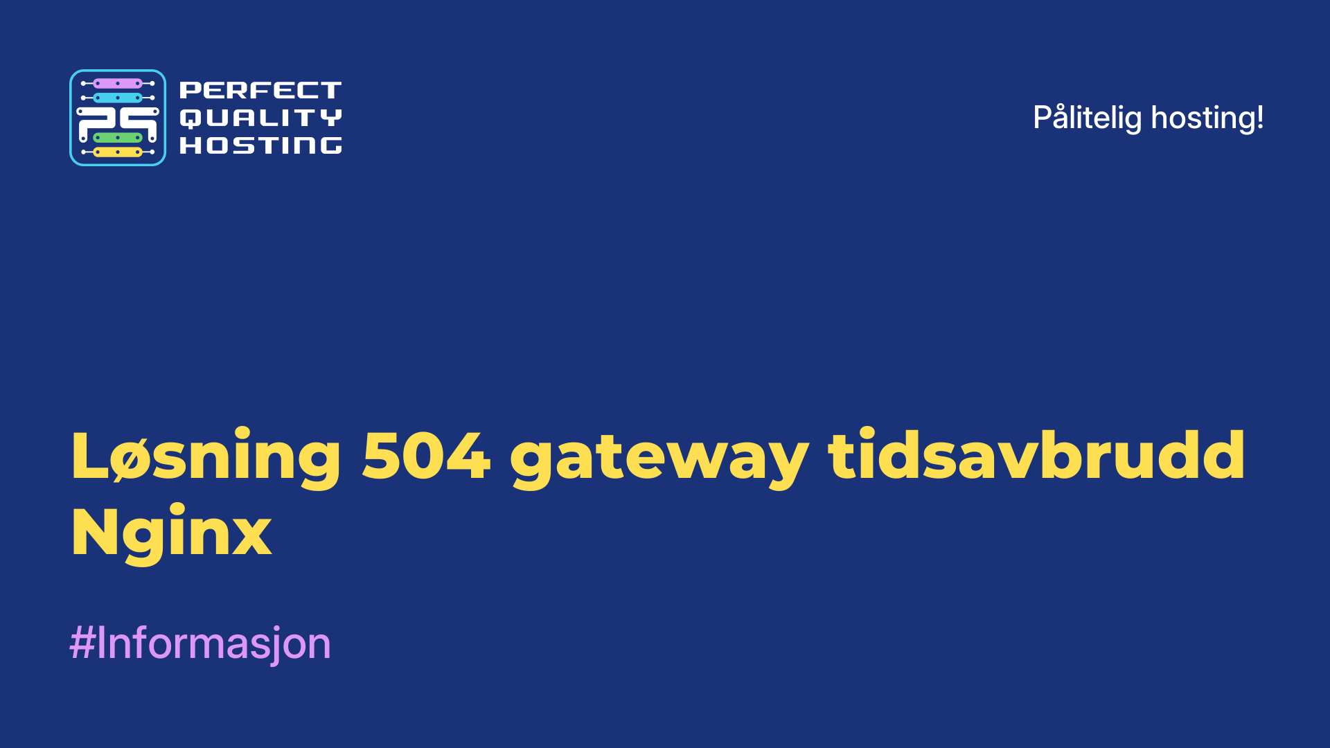 Løsning 504 gateway-tidsavbrudd Nginx