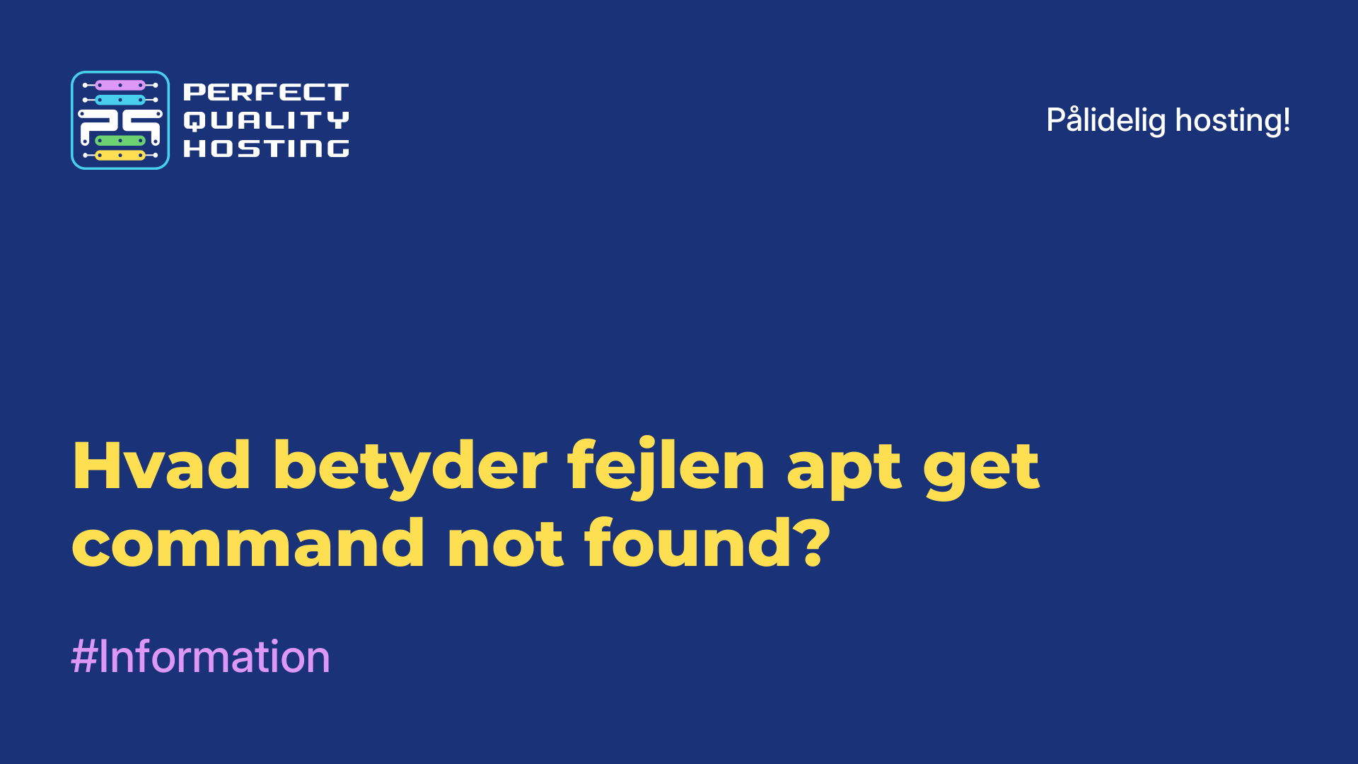 Hvad betyder fejlen apt-get command not found?