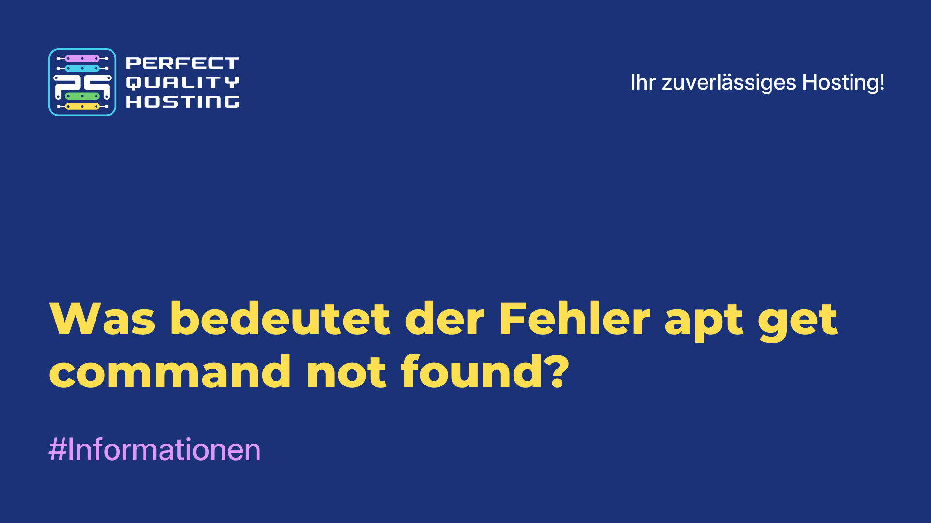 Was bedeutet der Fehler apt-get command not found?