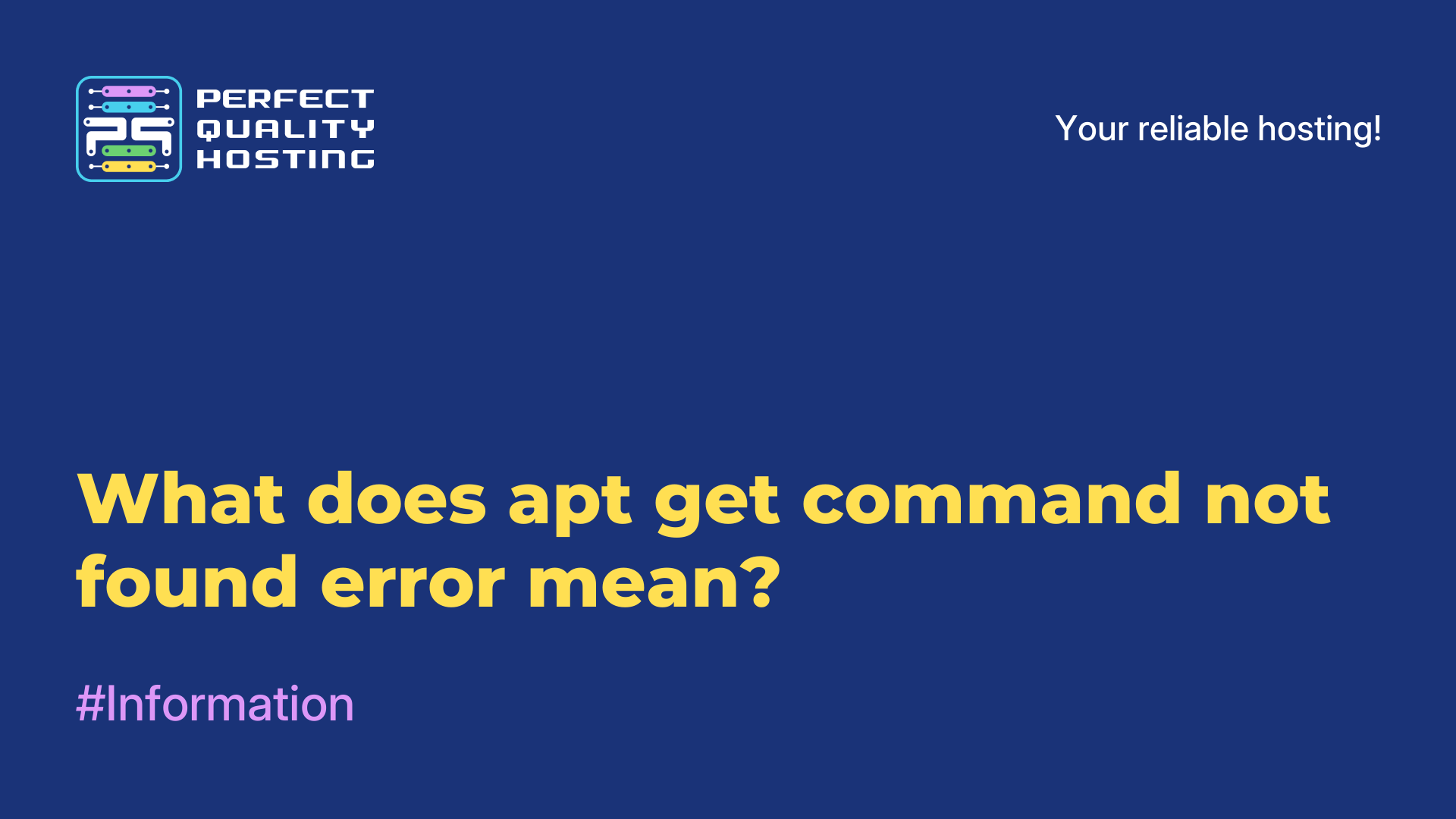 What does apt-get command not found error mean?