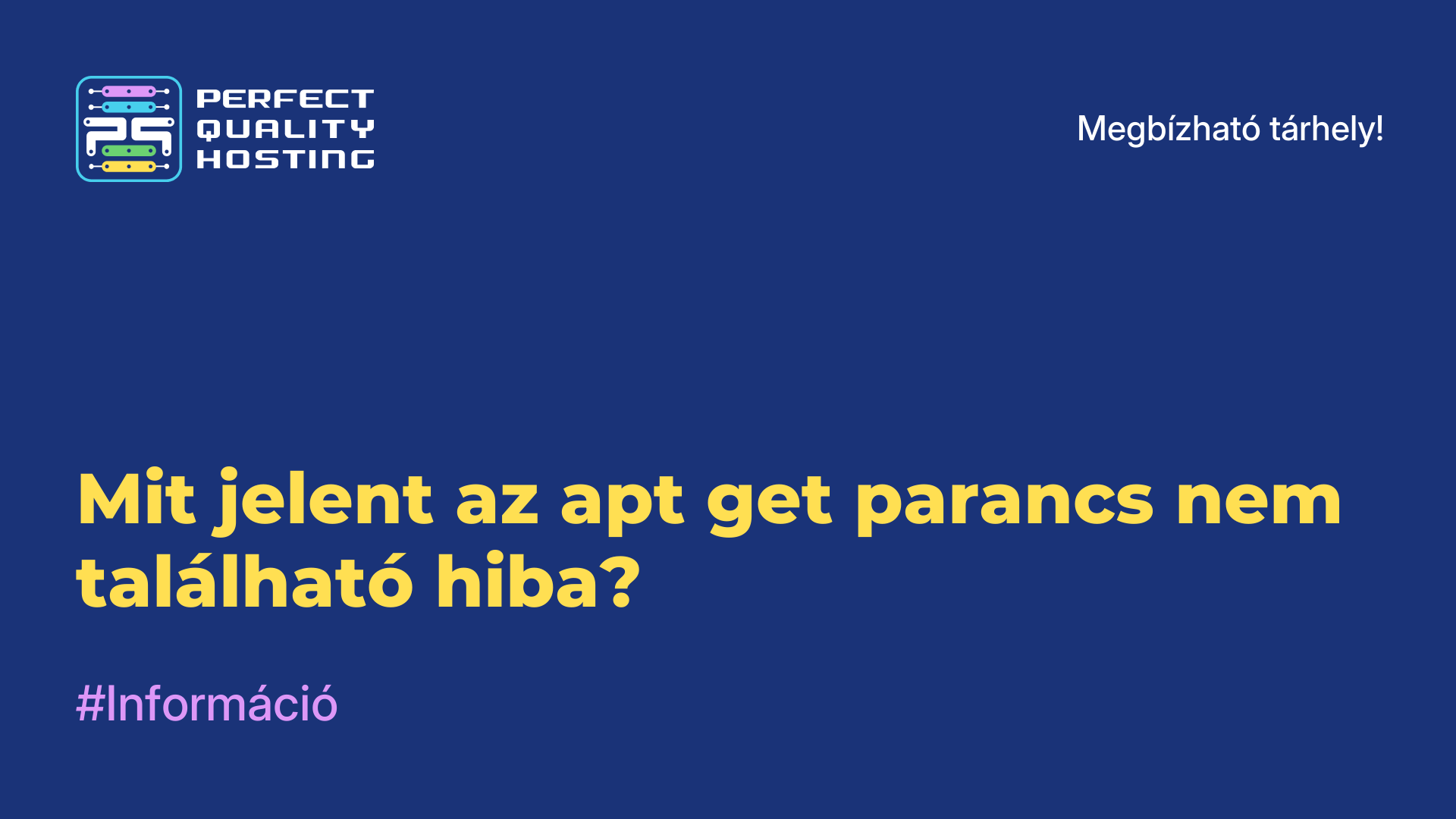 Mit jelent az apt-get parancs nem található hiba?