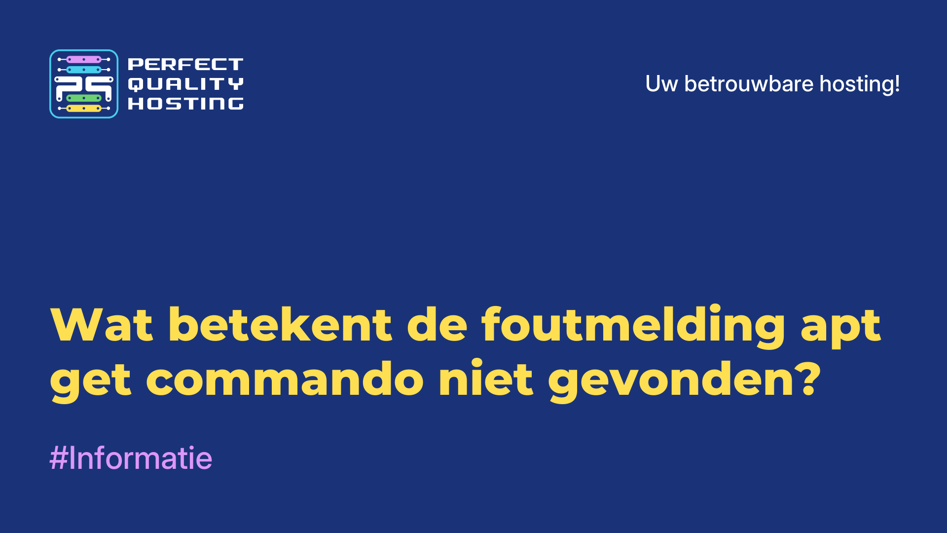 Wat betekent de foutmelding apt-get commando niet gevonden?