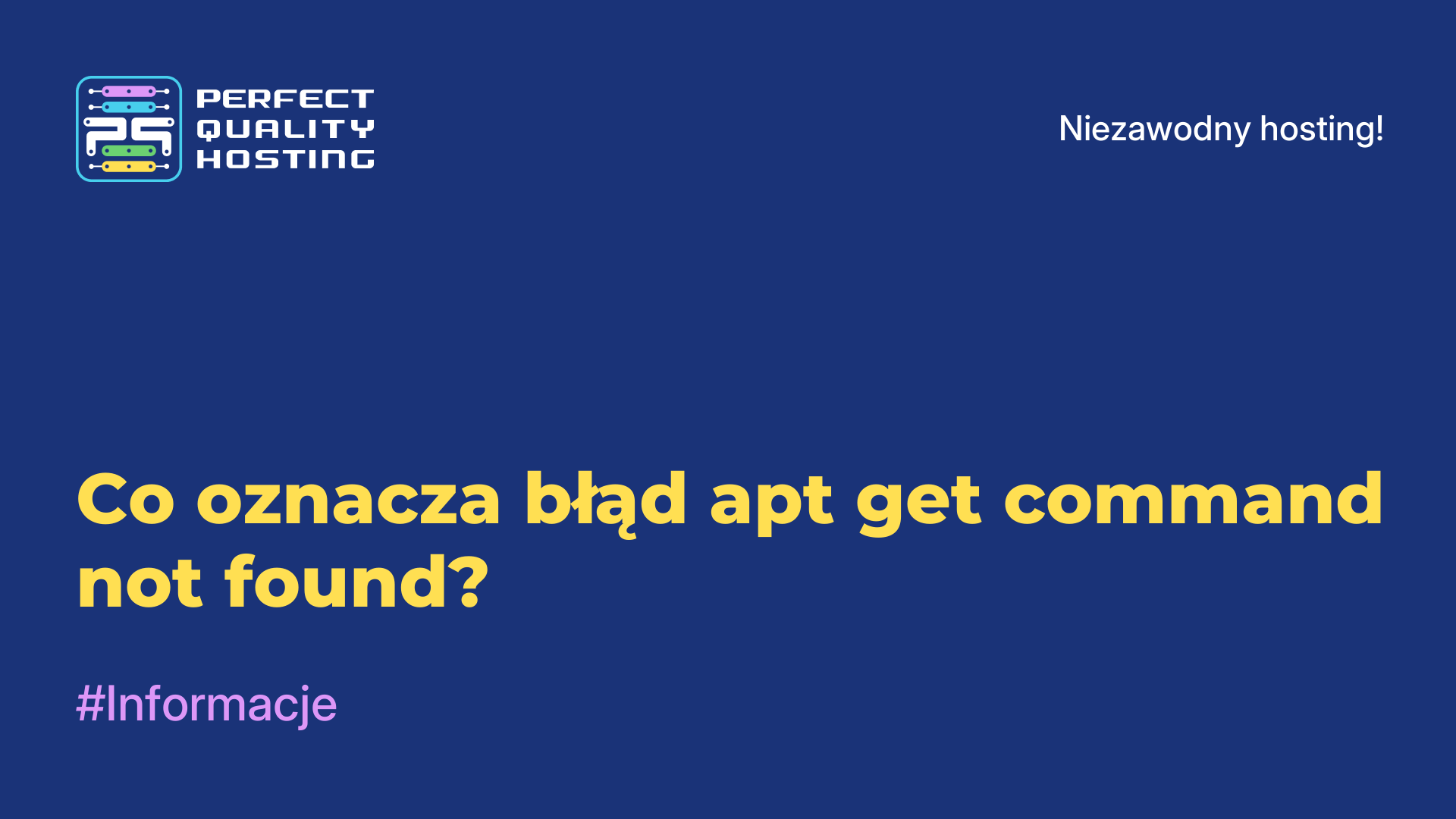 Co oznacza błąd apt-get command not found?