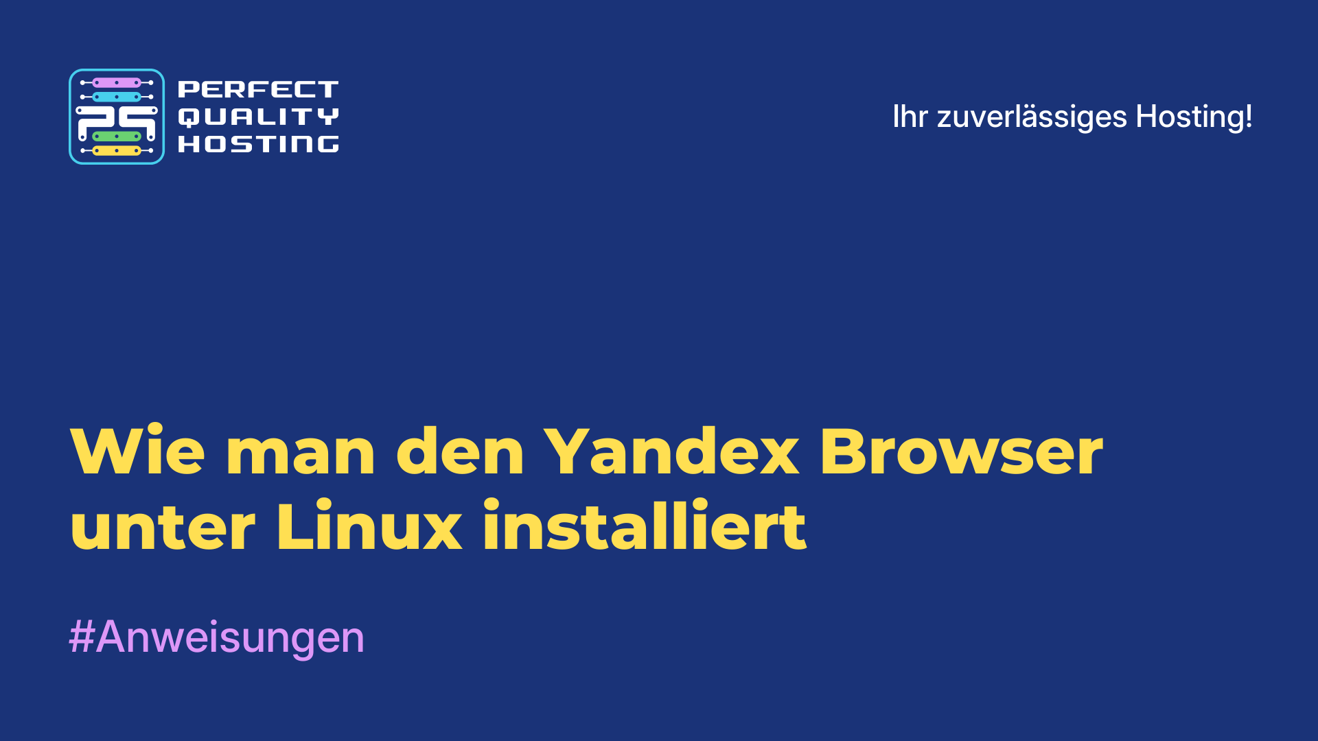 Wie man den Yandex-Browser unter Linux installiert