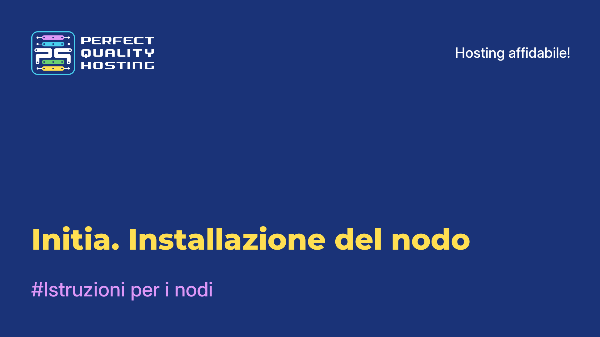 Initia. Installazione del nodo