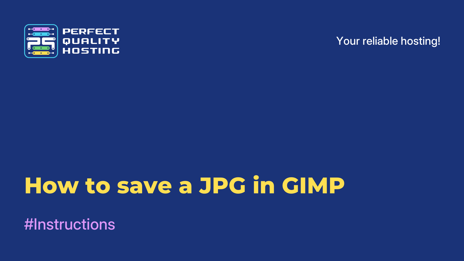 How to save a JPG in GIMP