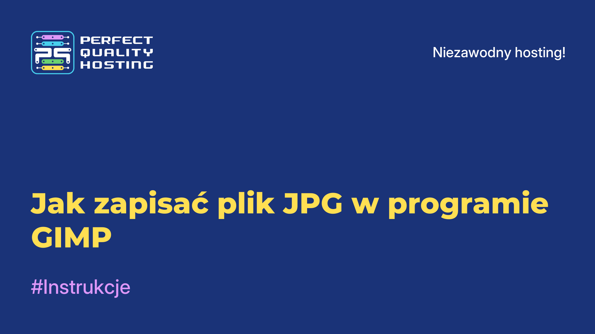 Jak zapisać plik JPG w programie GIMP