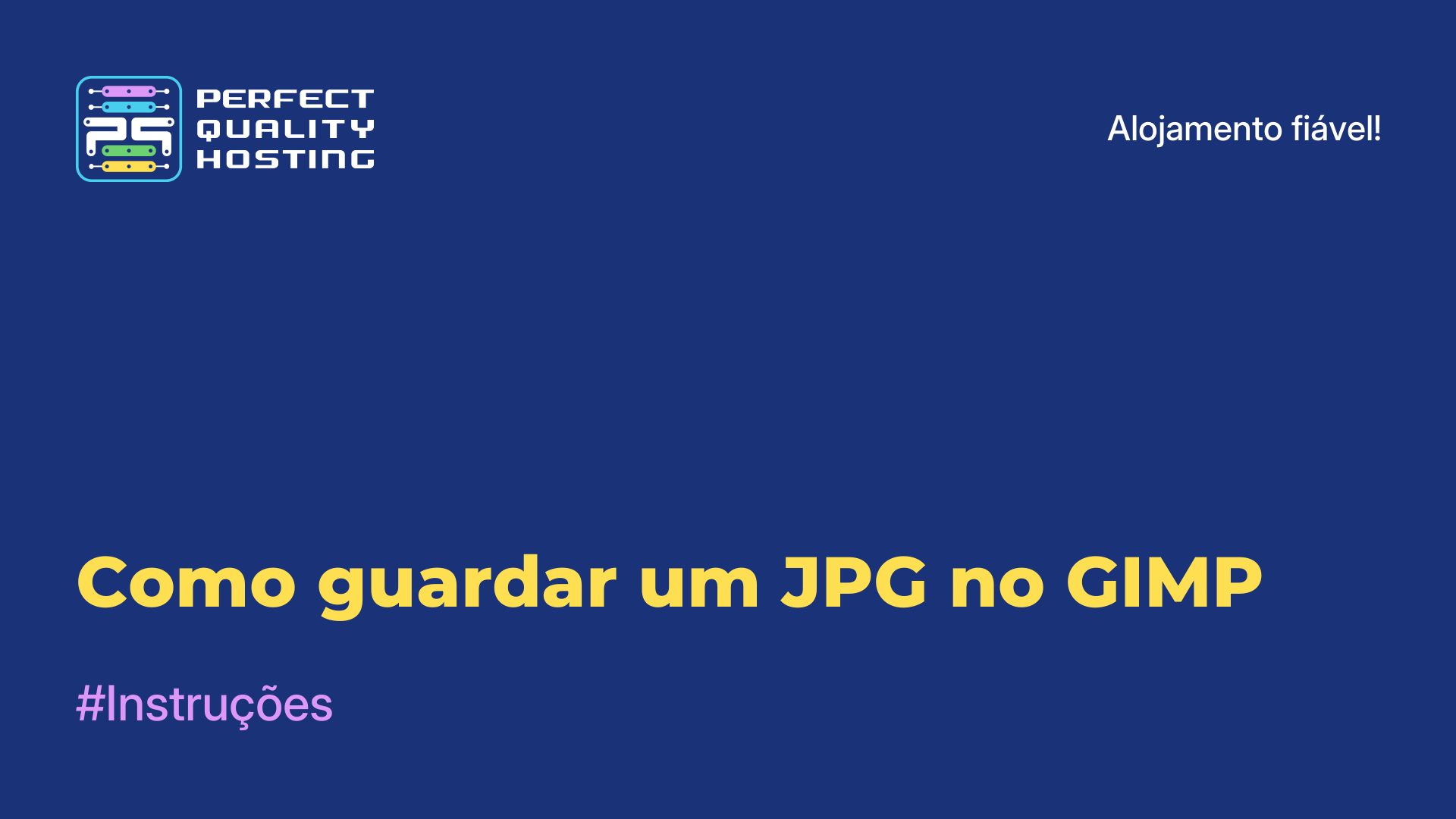 Como guardar um JPG no GIMP