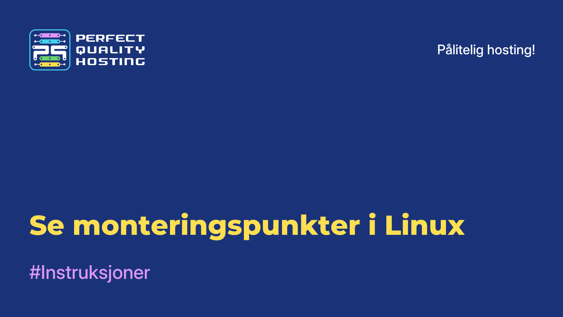 Se monteringspunkter i Linux