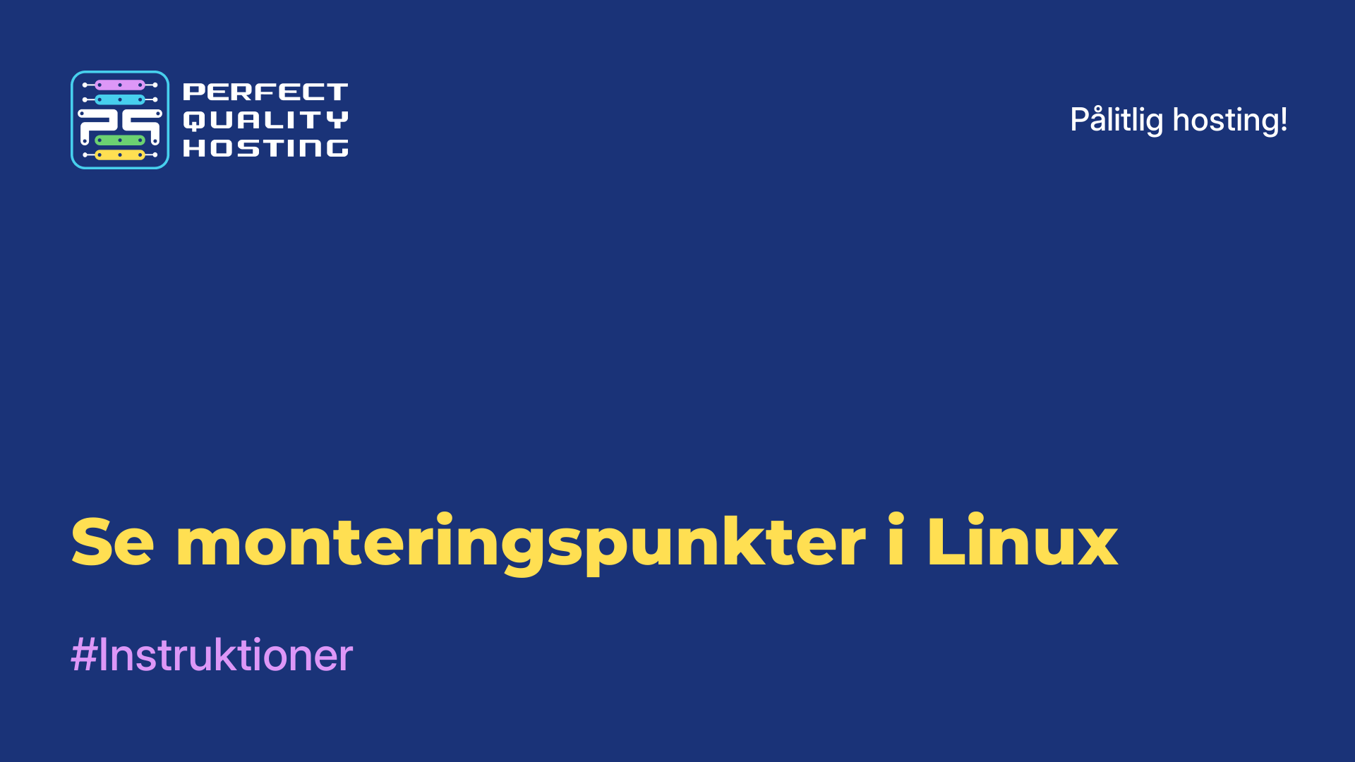 Se monteringspunkter i Linux