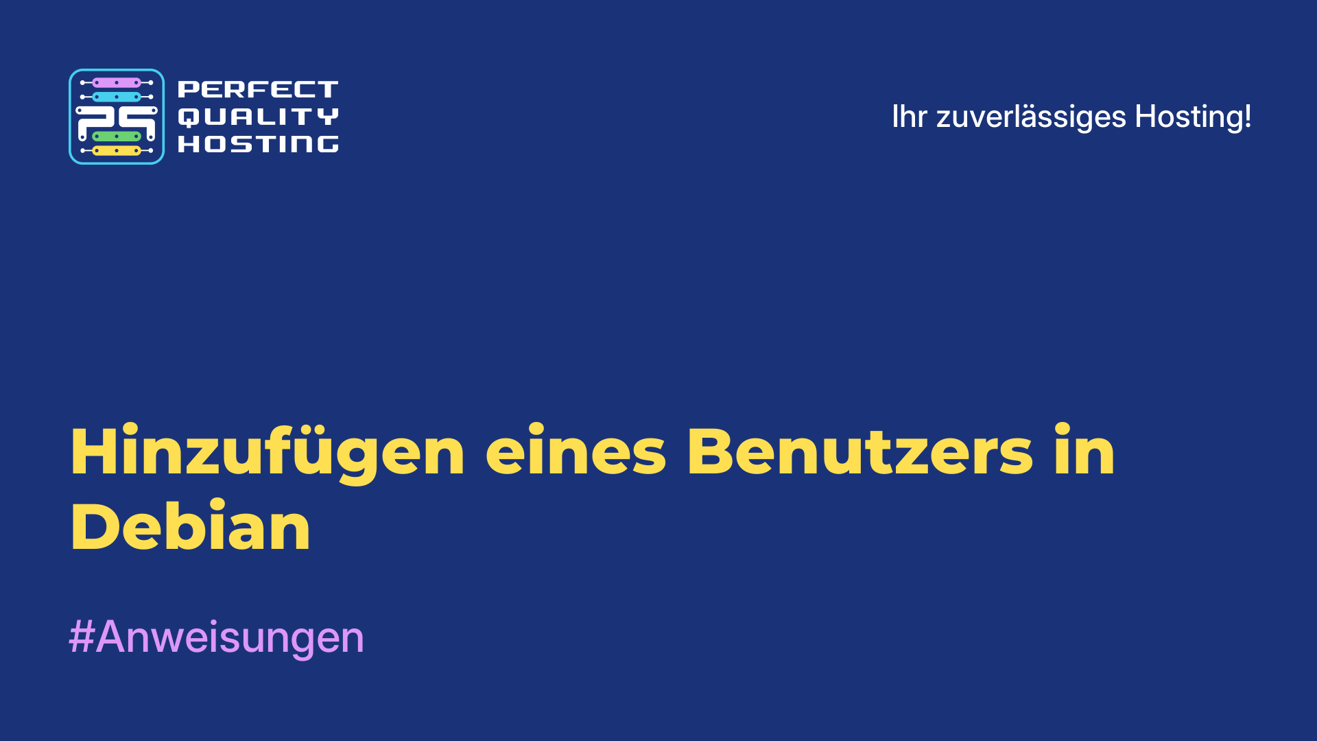 Hinzufügen eines Benutzers in Debian