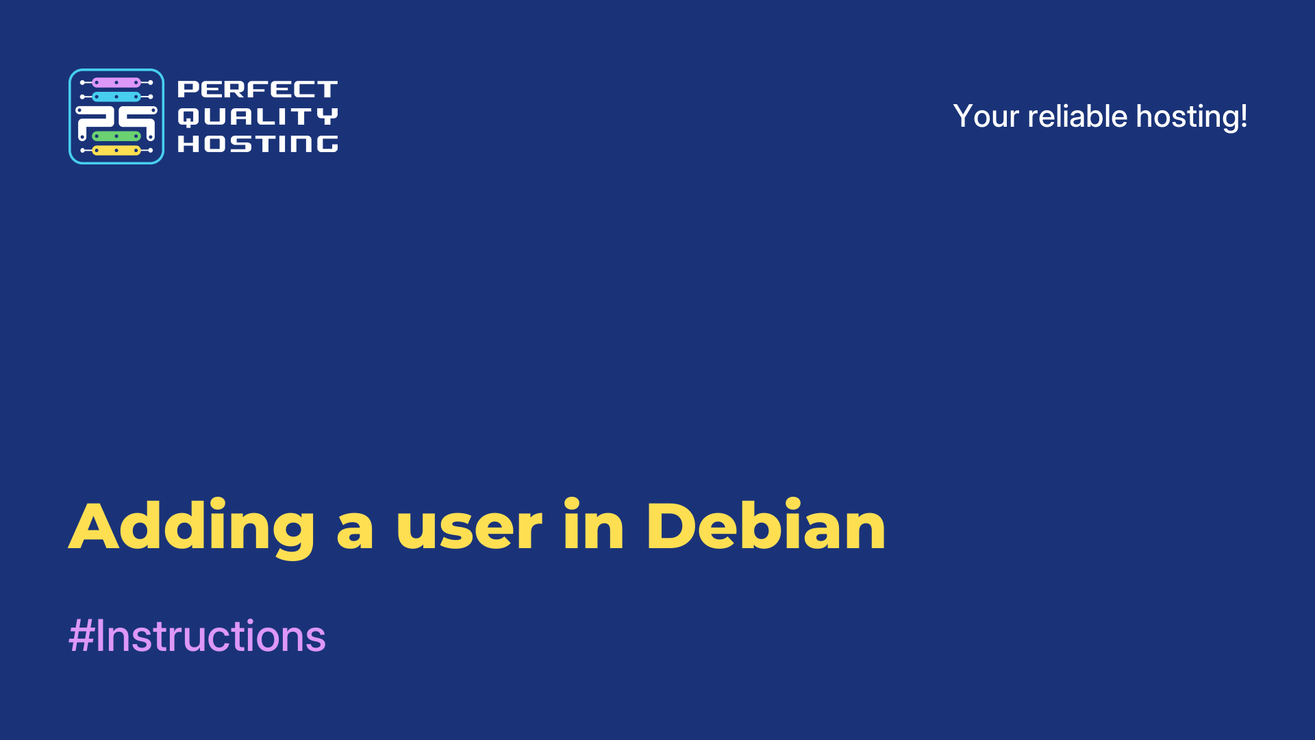 Adding a user in Debian