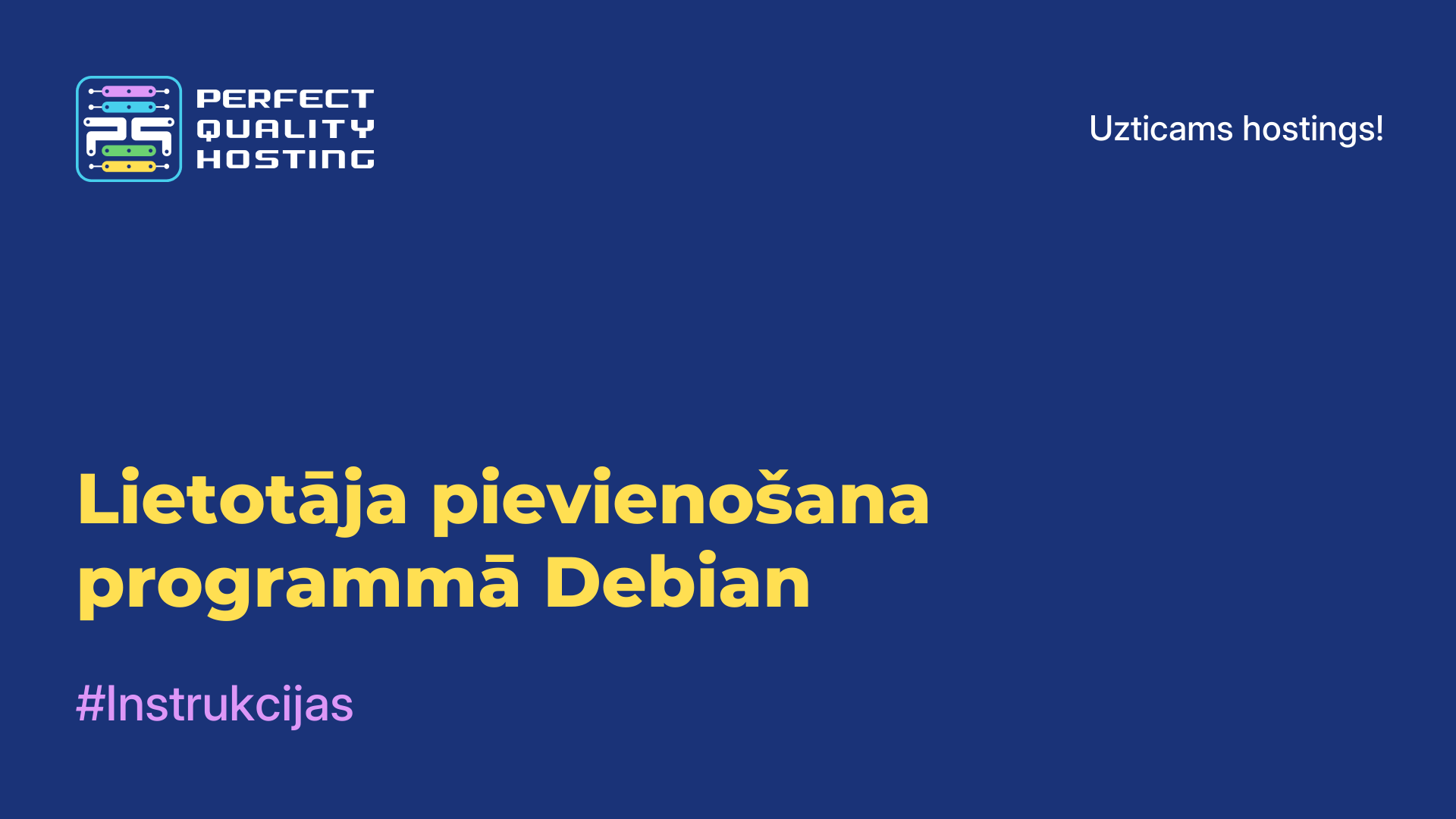 Lietotāja pievienošana programmā Debian