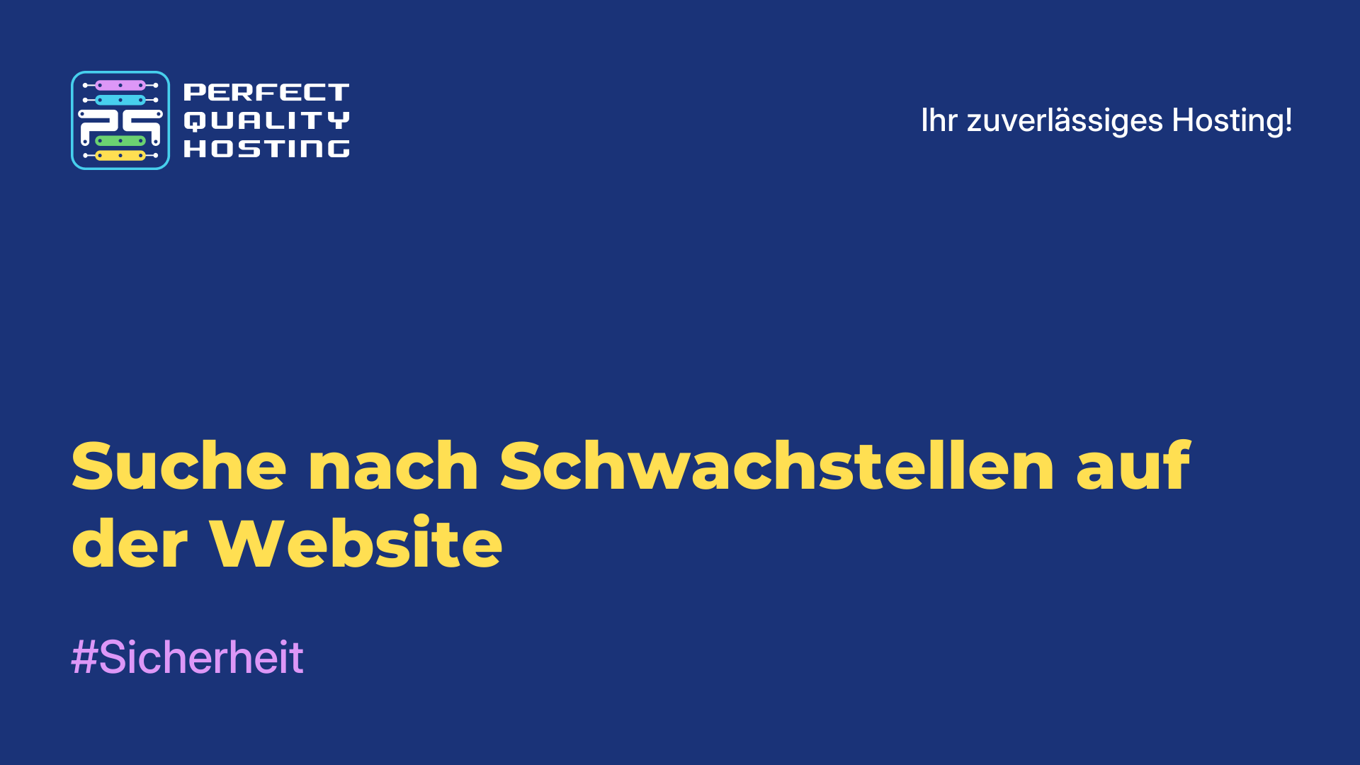 Suche nach Schwachstellen auf der Website