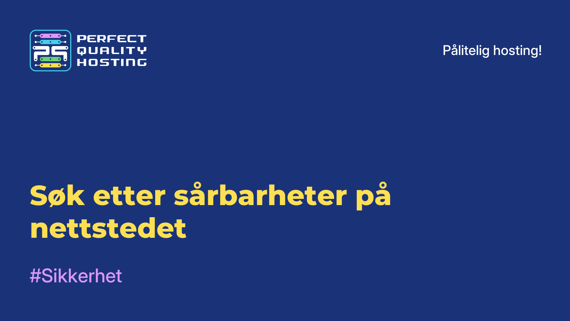 Søk etter sårbarheter på nettstedet