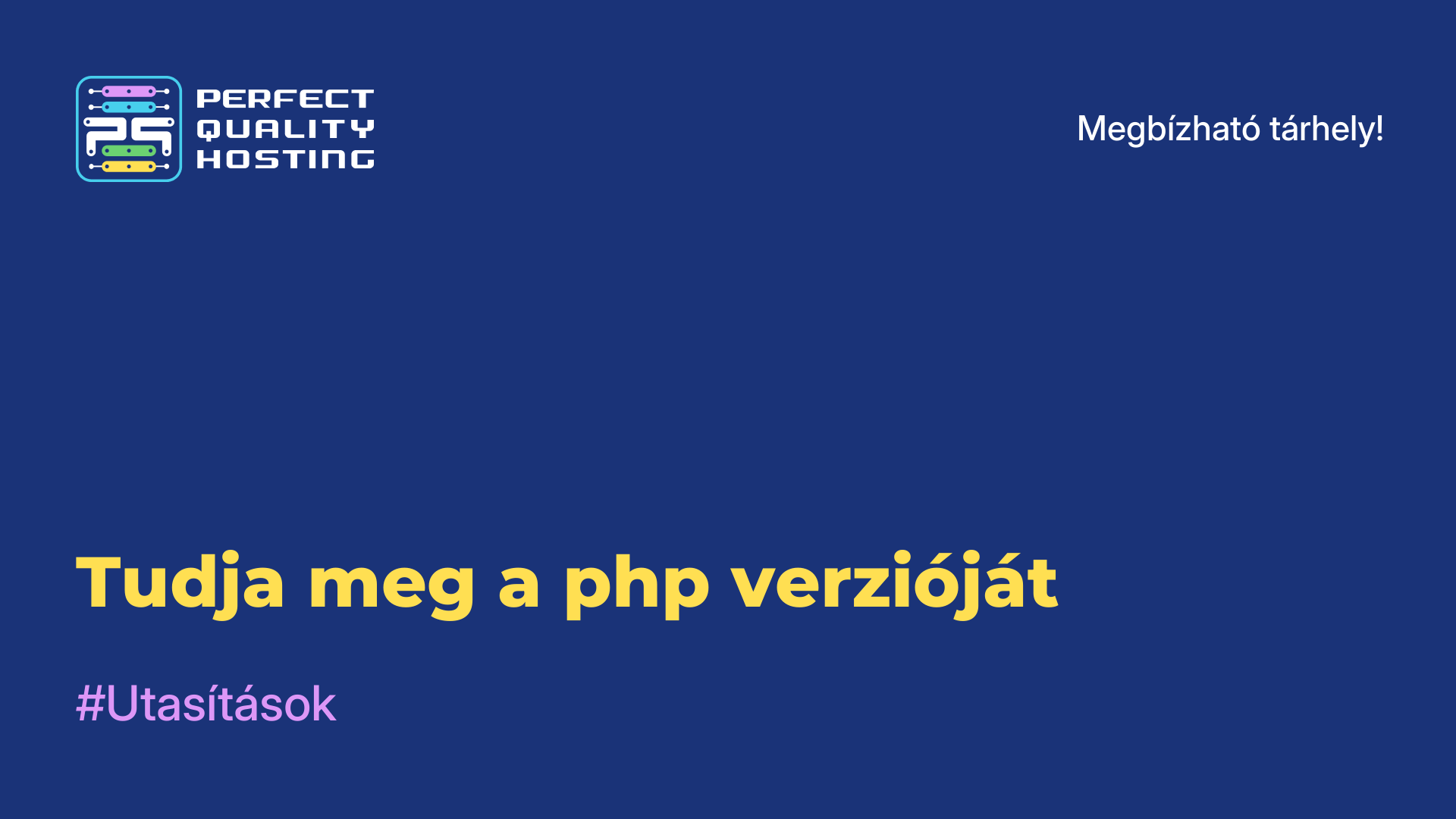 Tudja meg a php verzióját