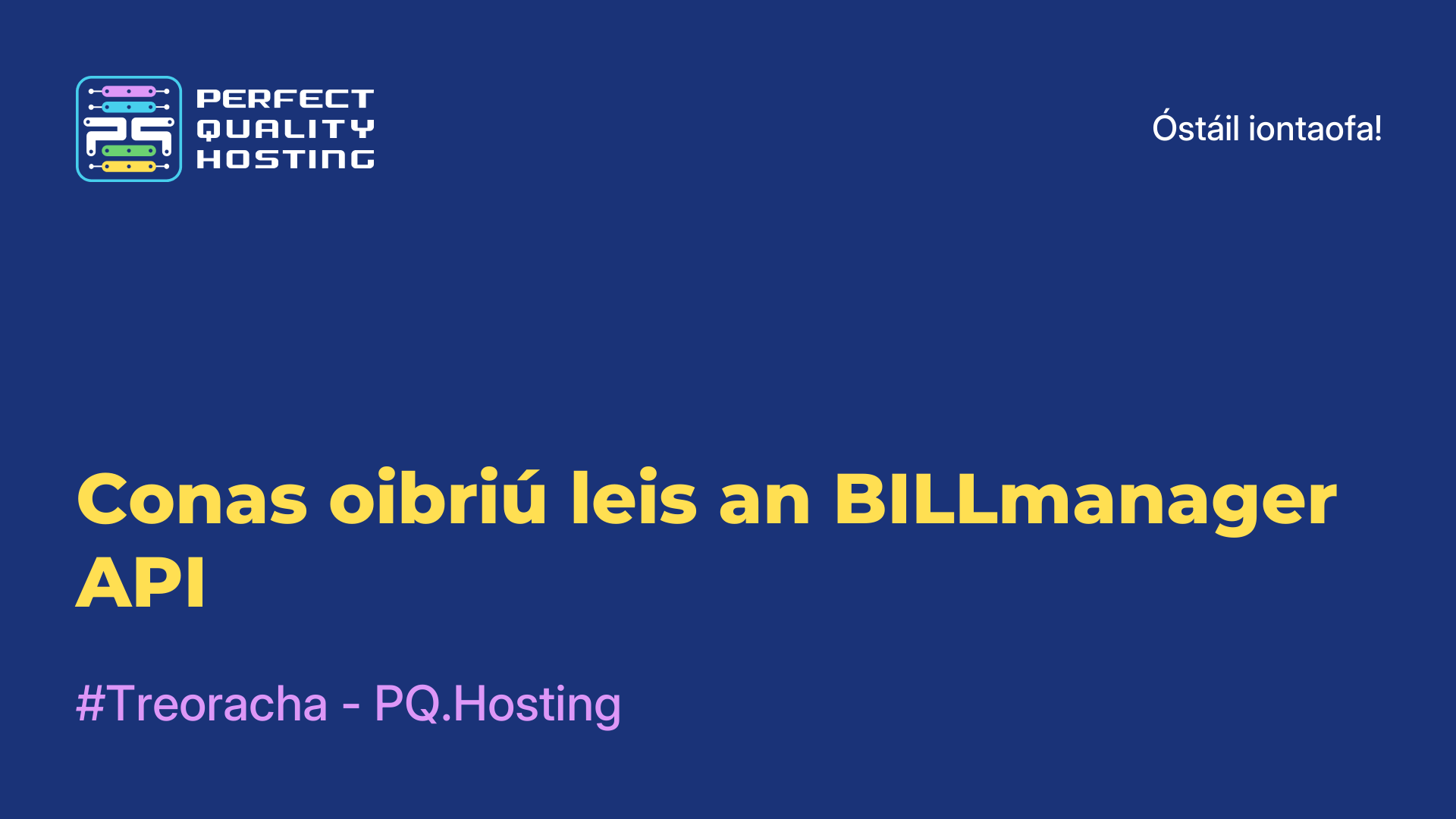 Conas oibriú leis an BILLmanager API