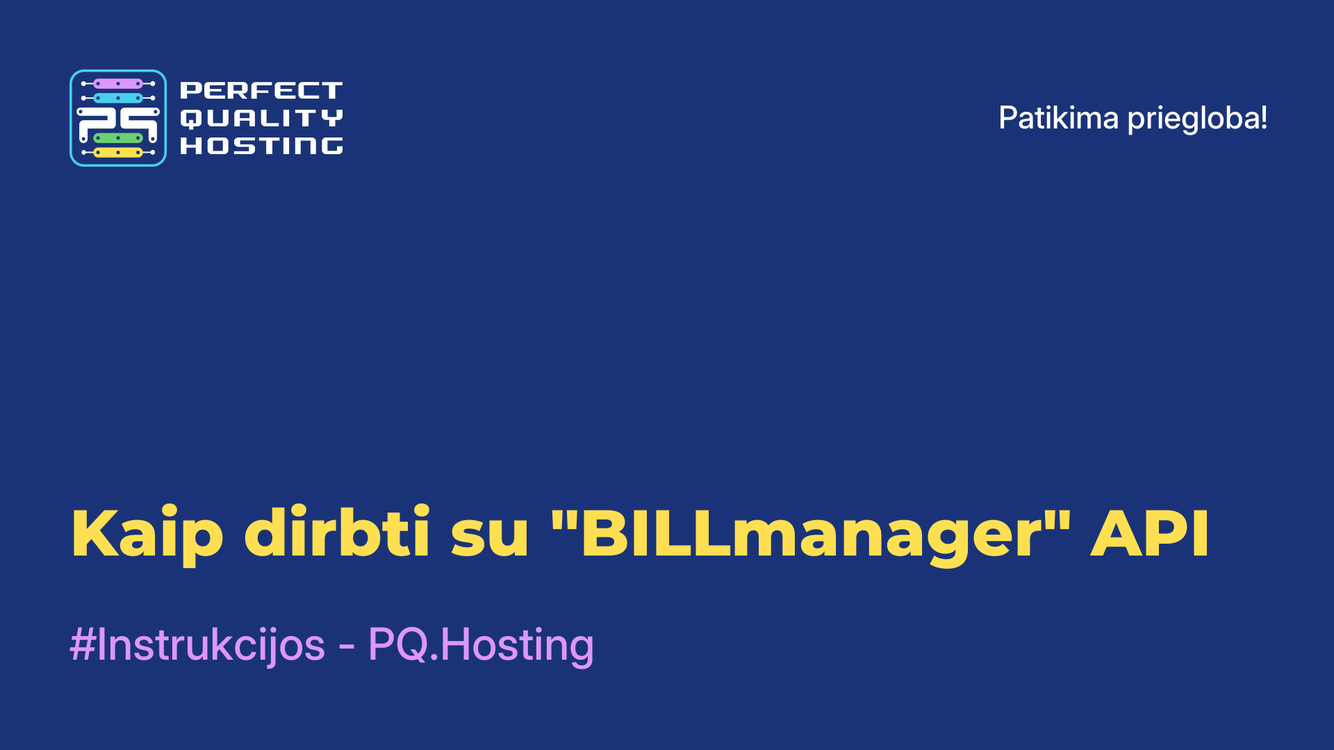 Kaip dirbti su "BILLmanager" API