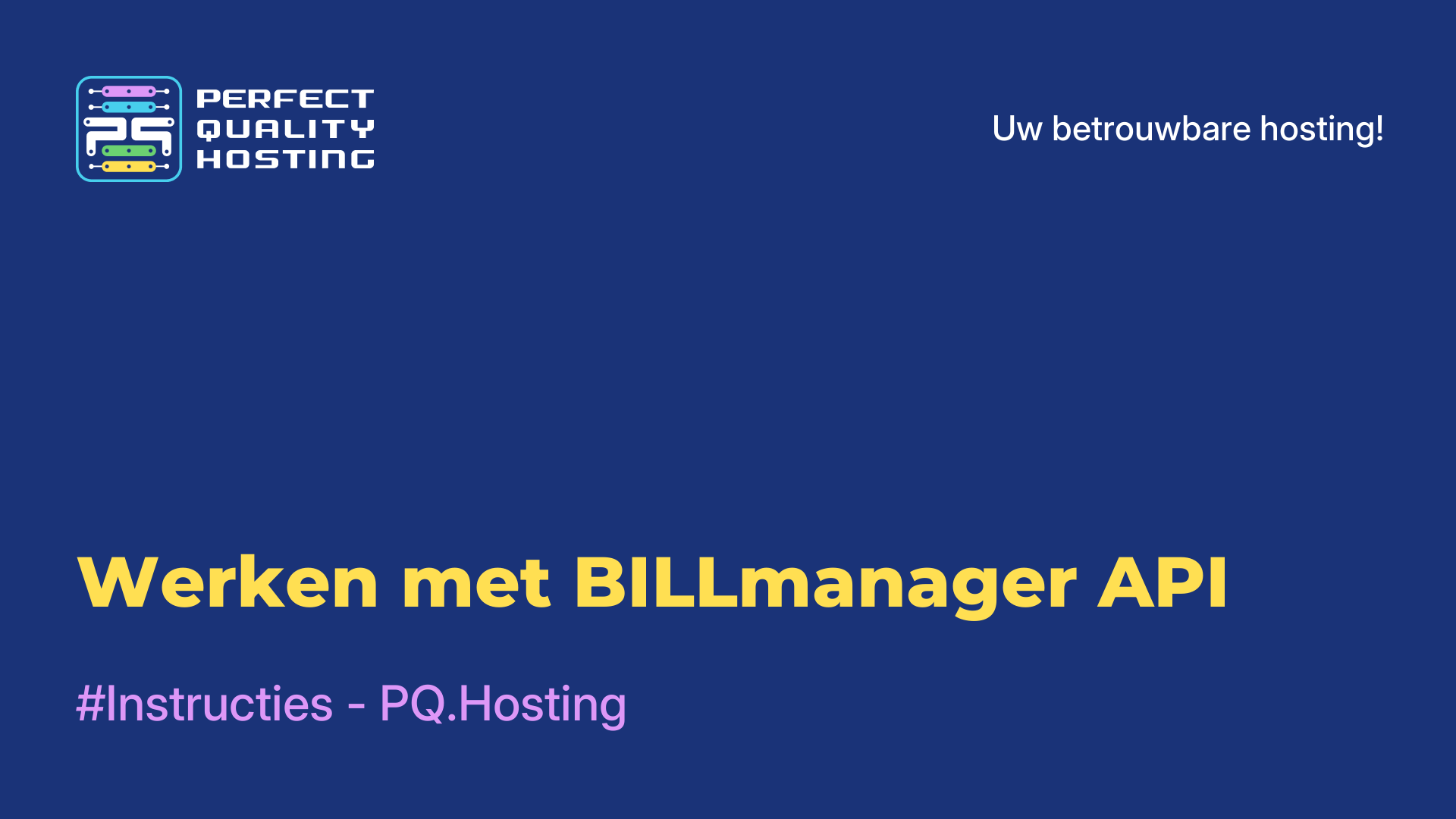 Werken met BILLmanager API