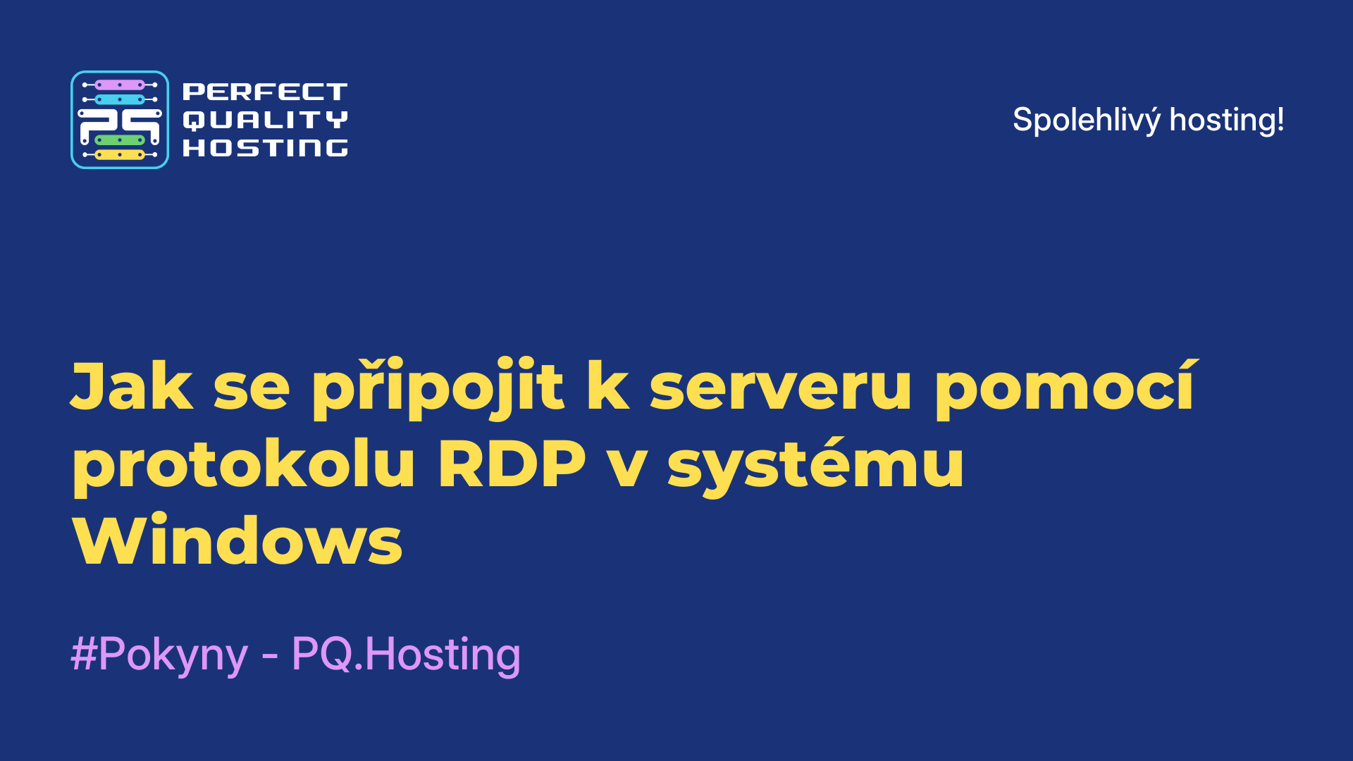 Jak se připojit k serveru pomocí protokolu RDP v systému Windows