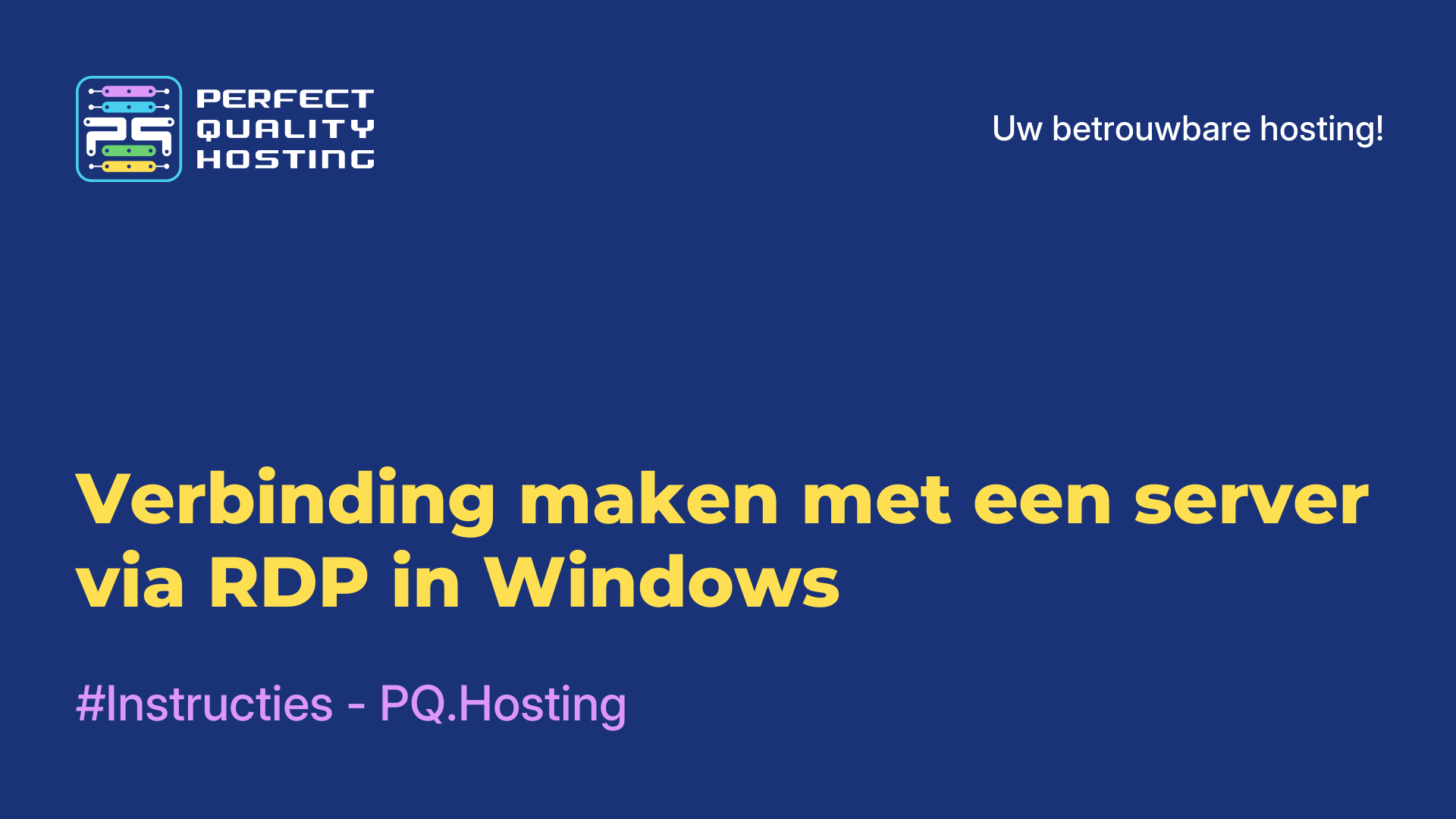 Verbinding maken met een server via RDP in Windows