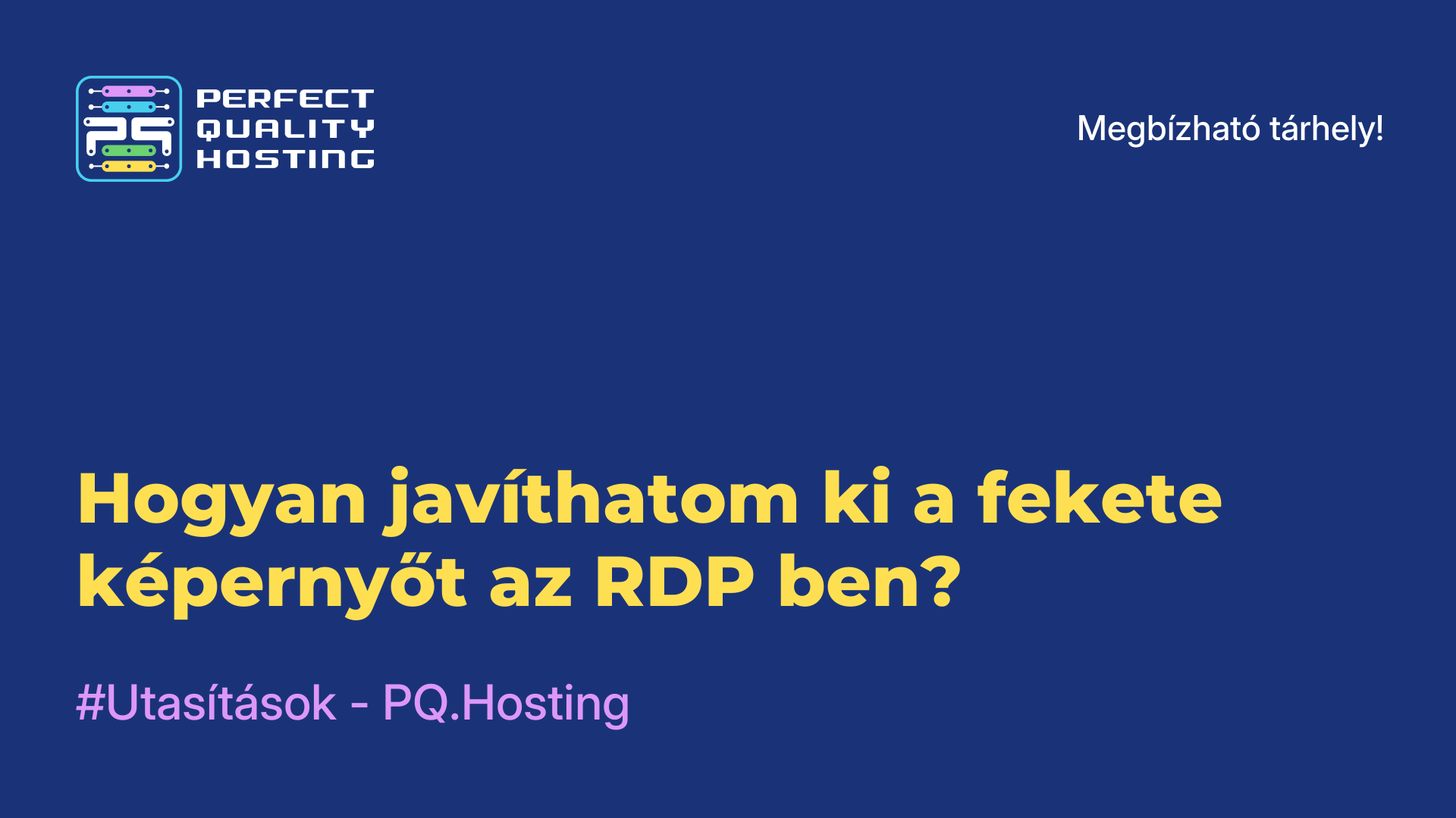 Hogyan javíthatom ki a fekete képernyőt az RDP-ben?