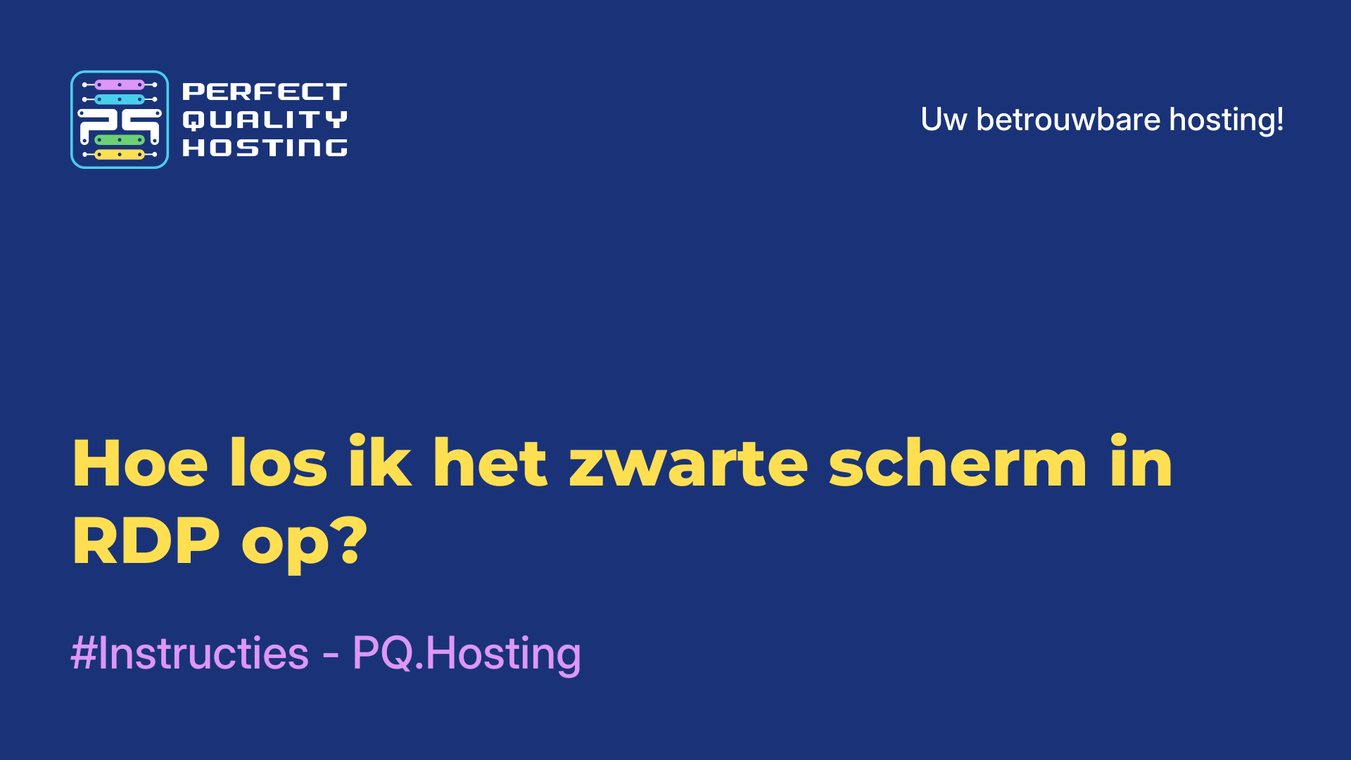 Hoe los ik het zwarte scherm in RDP op?