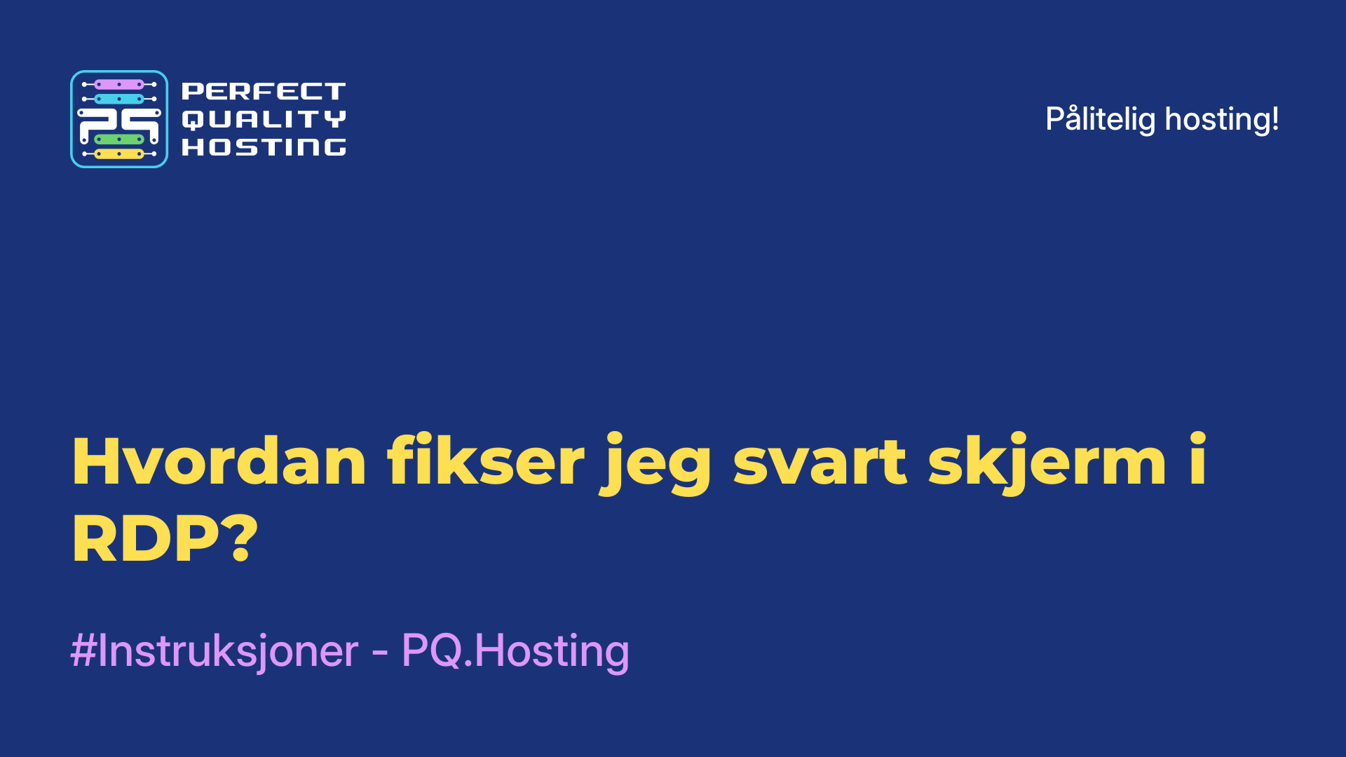 Hvordan fikser jeg svart skjerm i RDP?