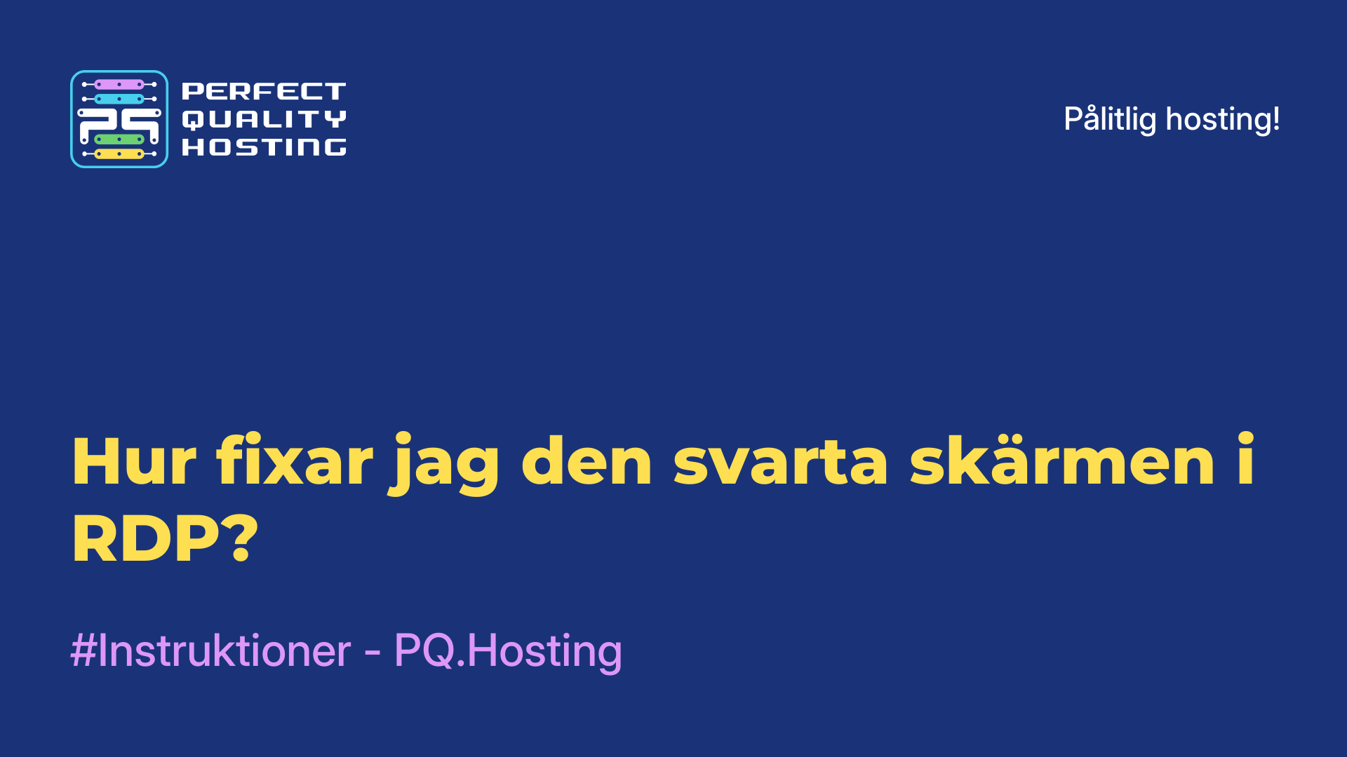 Hur fixar jag den svarta skärmen i RDP?