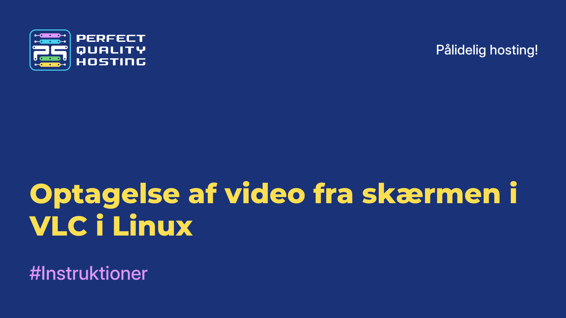 Optagelse af video fra skærmen i VLC i Linux