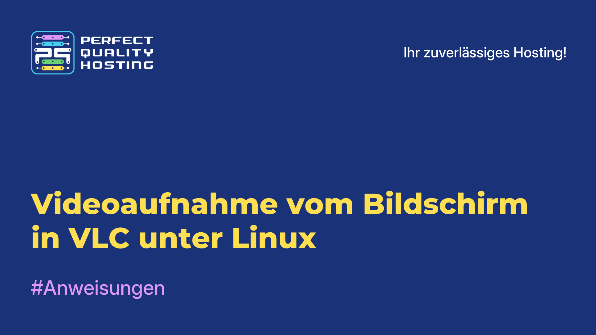 Videoaufnahme vom Bildschirm in VLC unter Linux