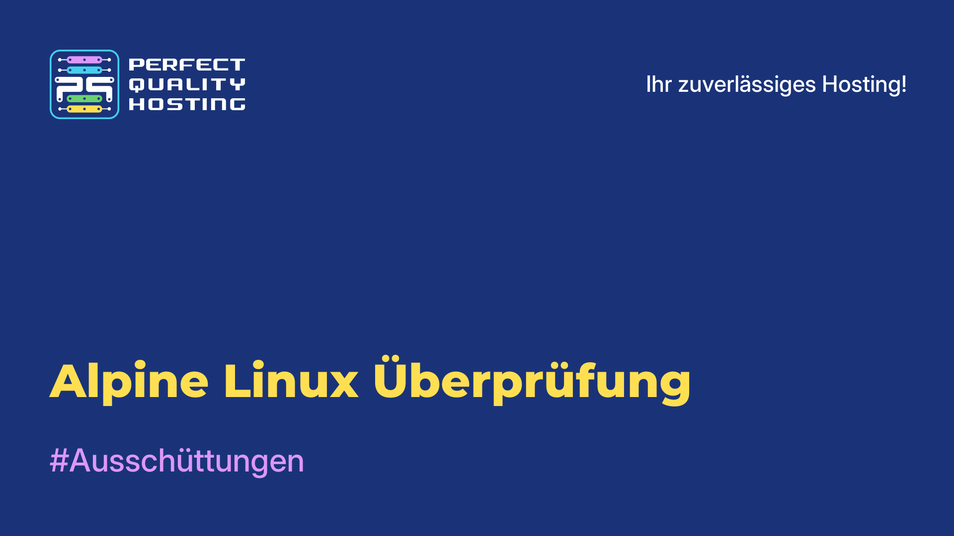 Alpine Linux Überprüfung