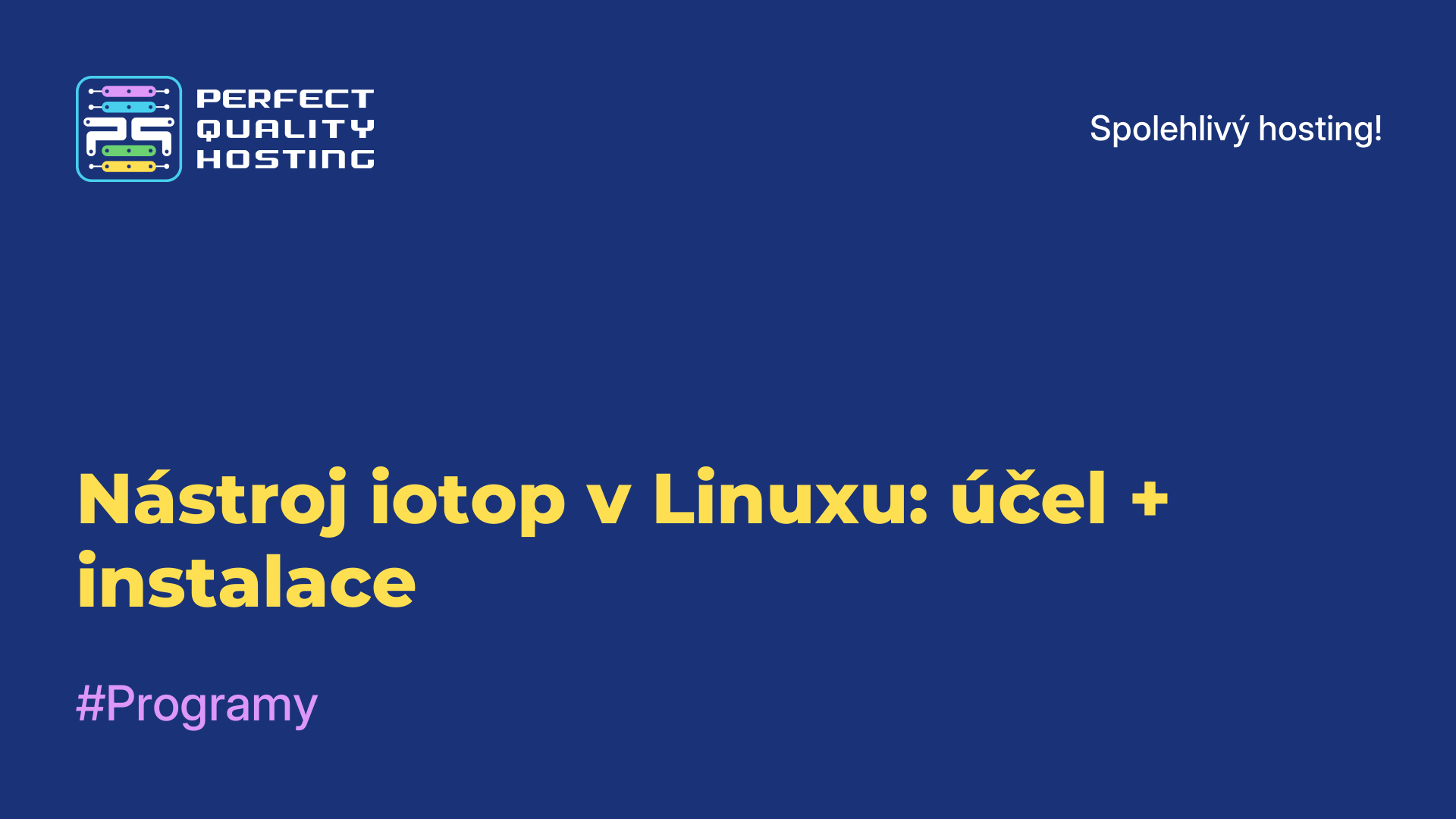 Nástroj iotop v Linuxu: účel + instalace